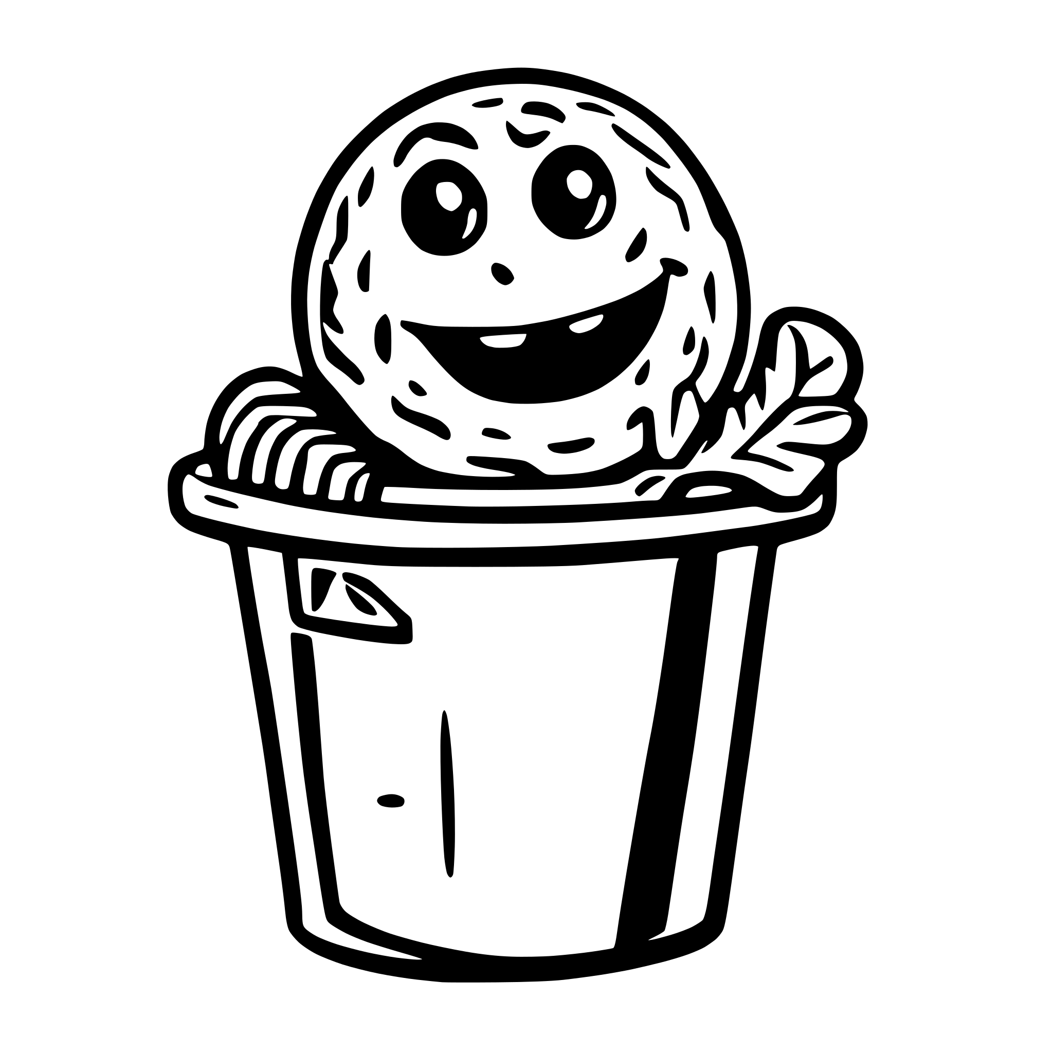 AI-generated SVG of a Cookie Monster from the garbage can