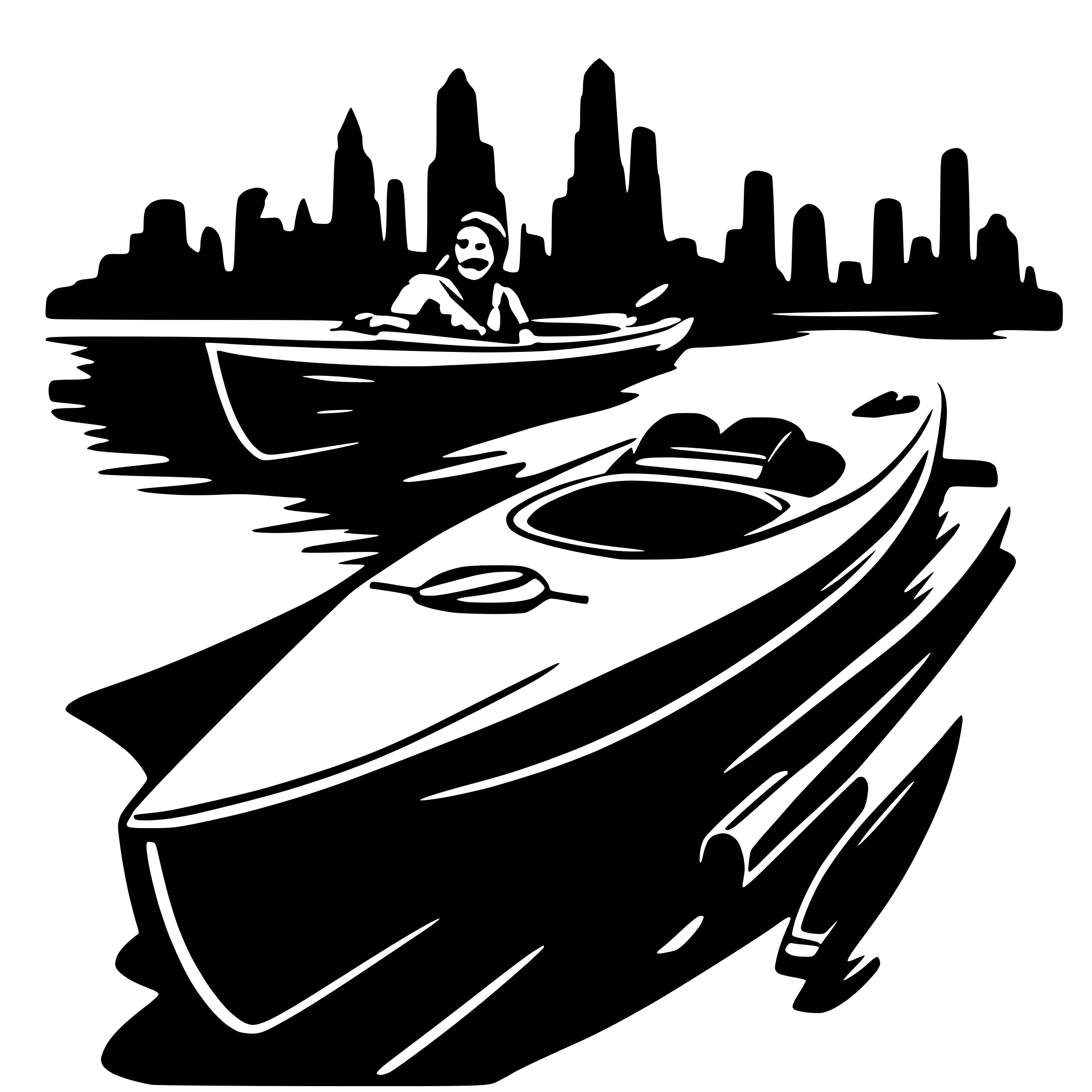 AI-generated SVG of a Kayaks