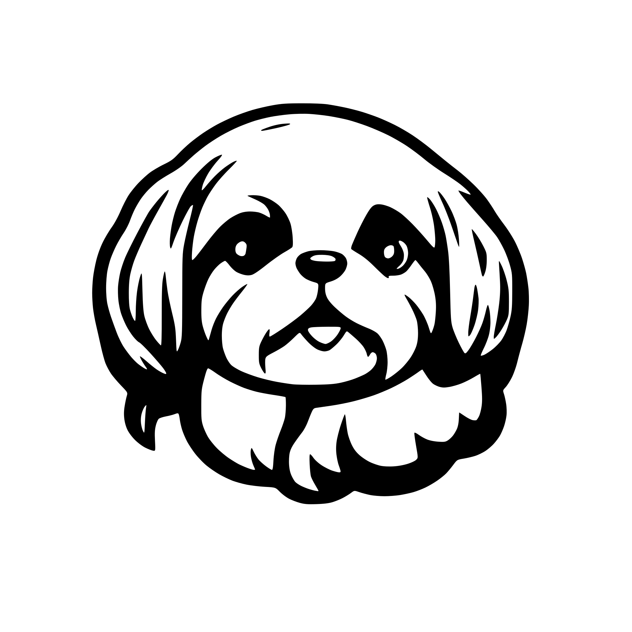 AI-generated SVG of 'shih tzu sweet face'