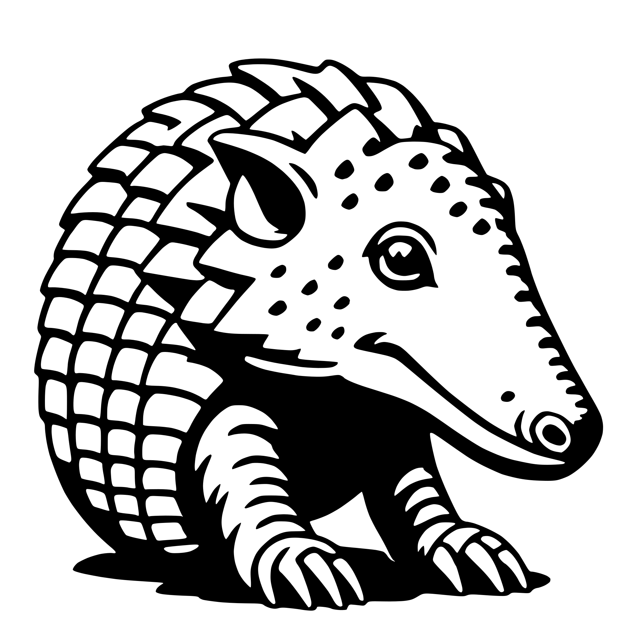 AI-generated SVG of a pangolin