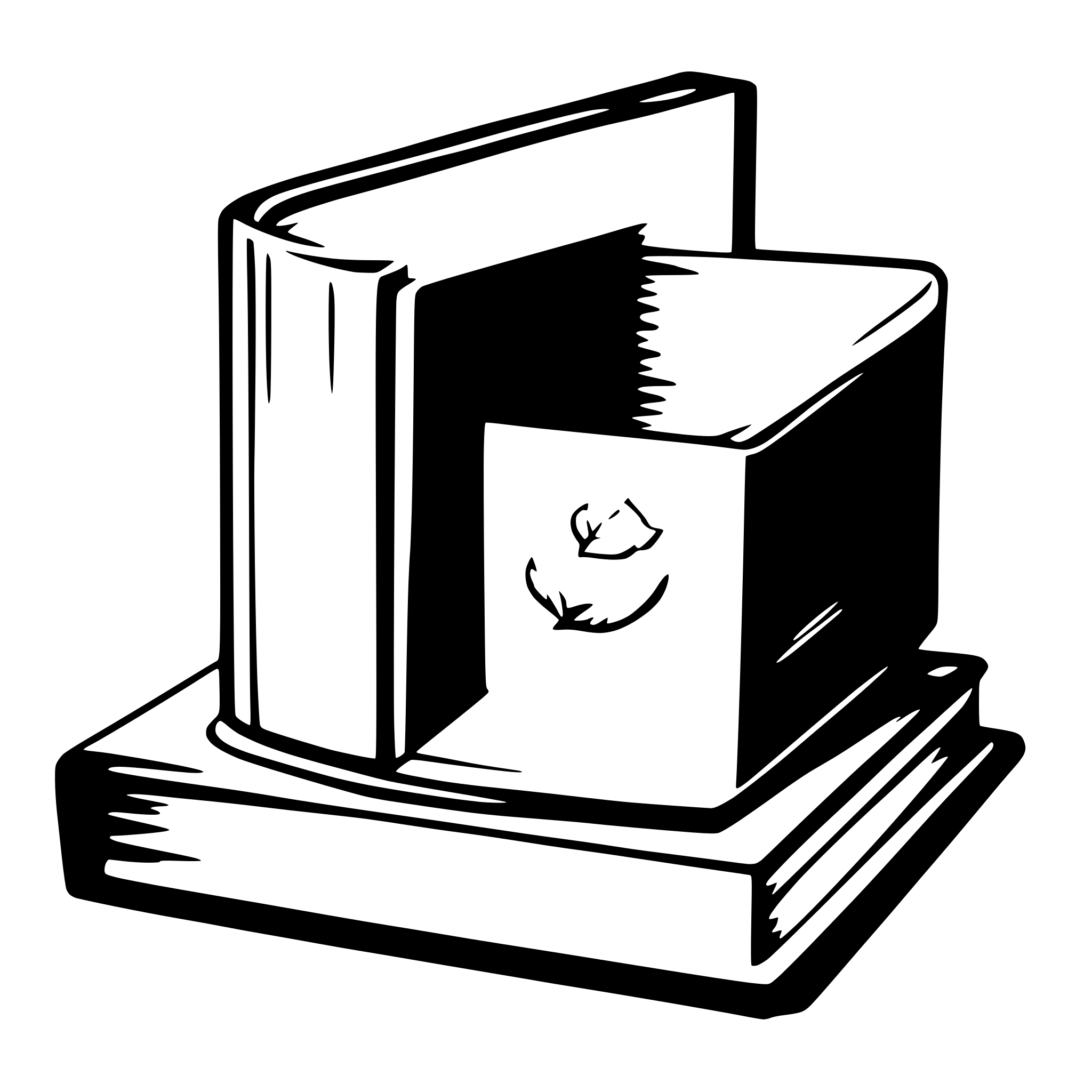 AI-generated SVG of a book