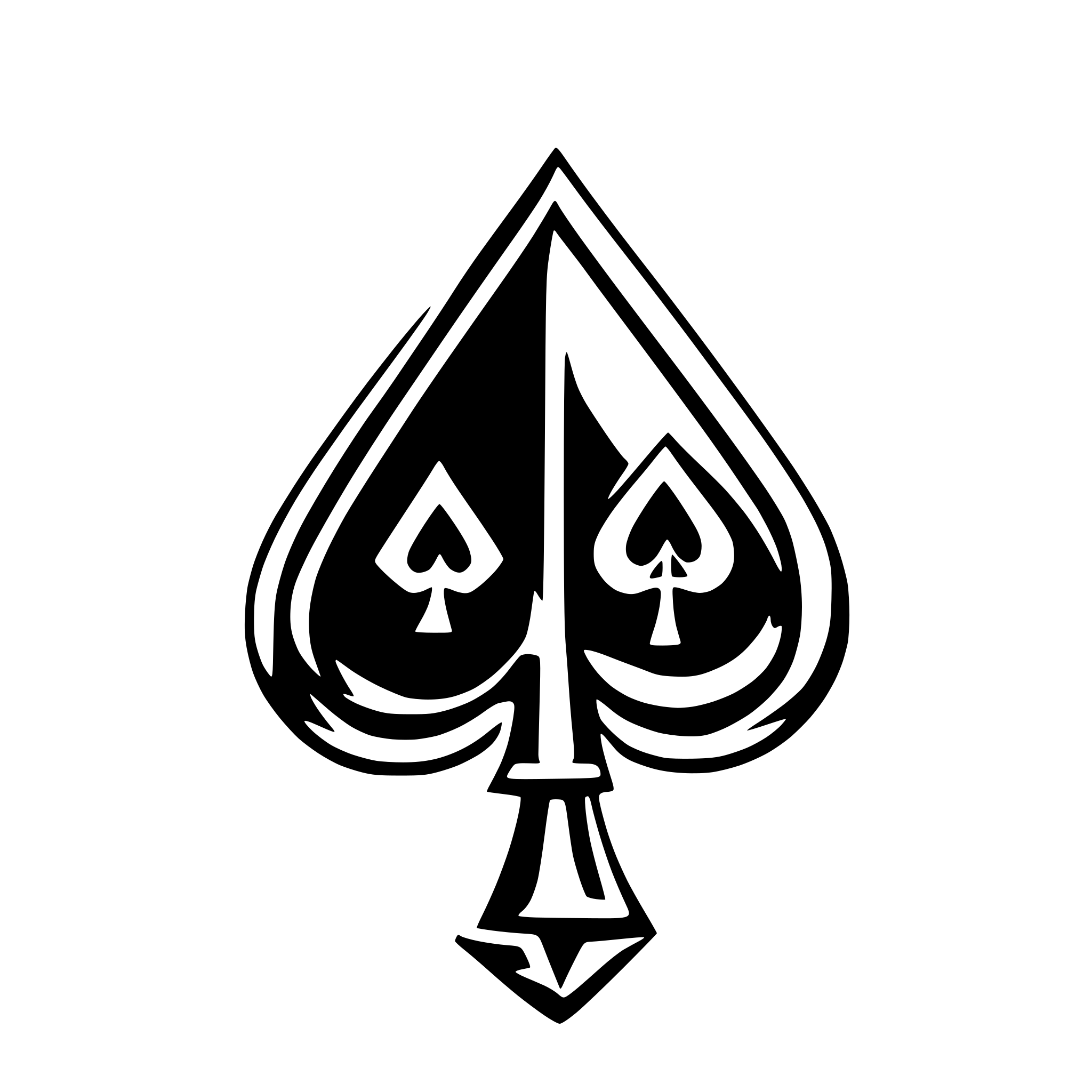 AI-generated SVG of '2 of spades'