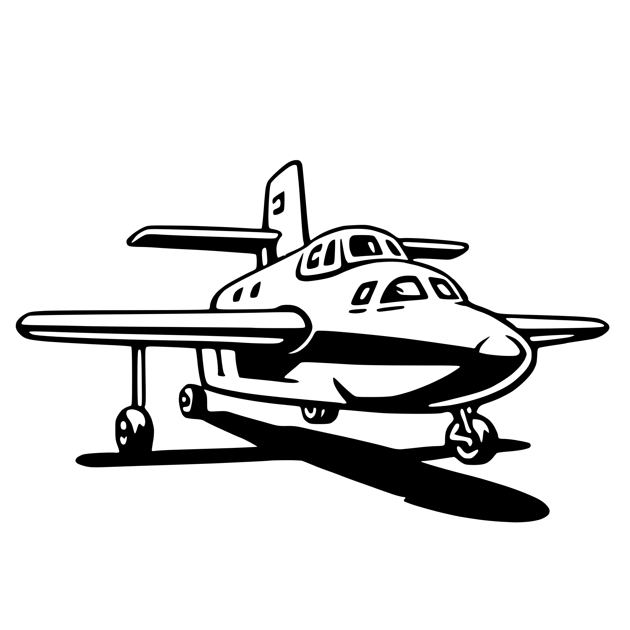 AI-generated SVG of a multi-engine plane
