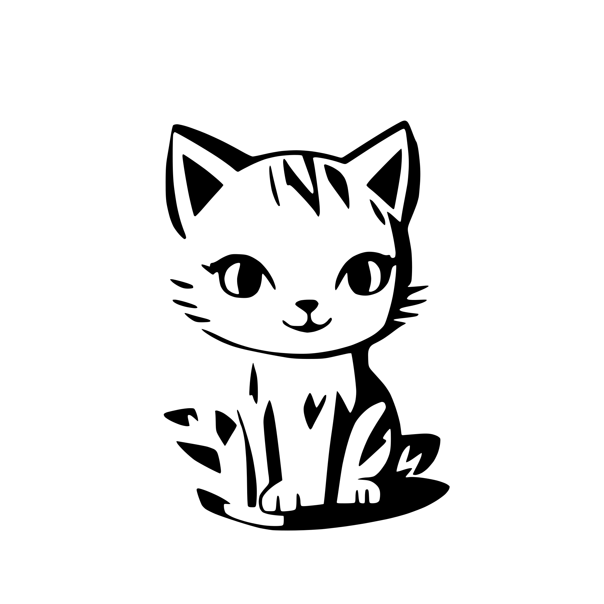 AI-generated SVG of 'cute kitten'