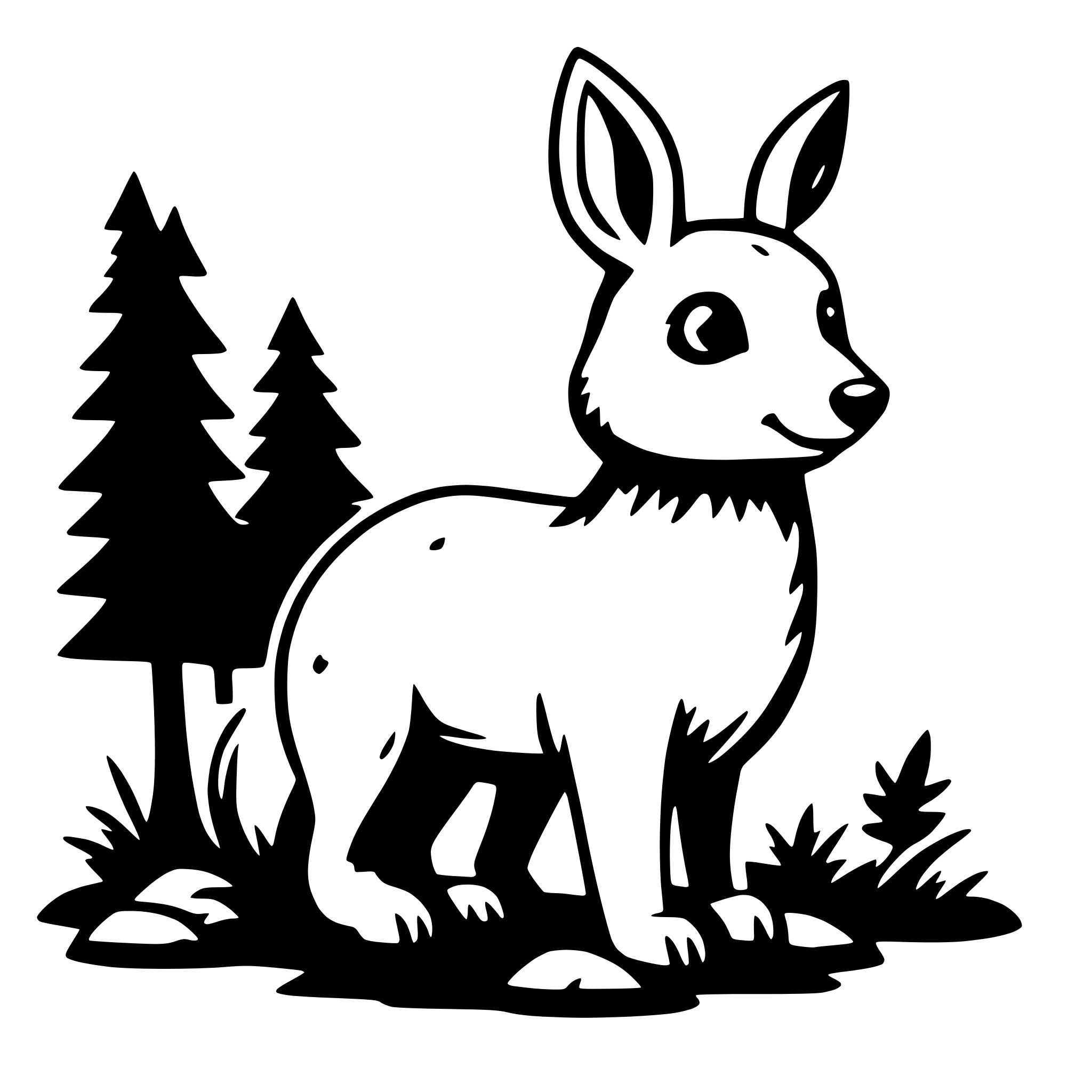 AI-generated SVG of 'woodland creature'