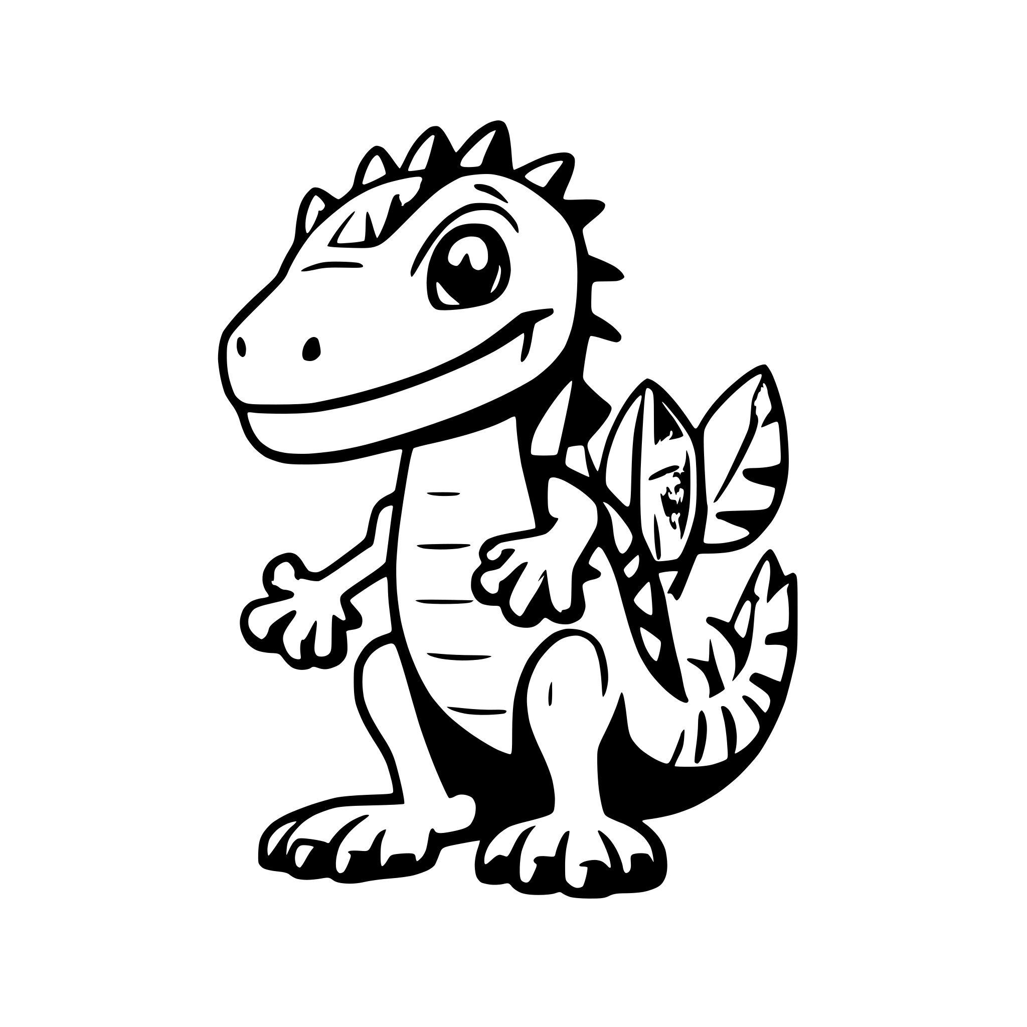 AI-generated SVG of 'iguana'