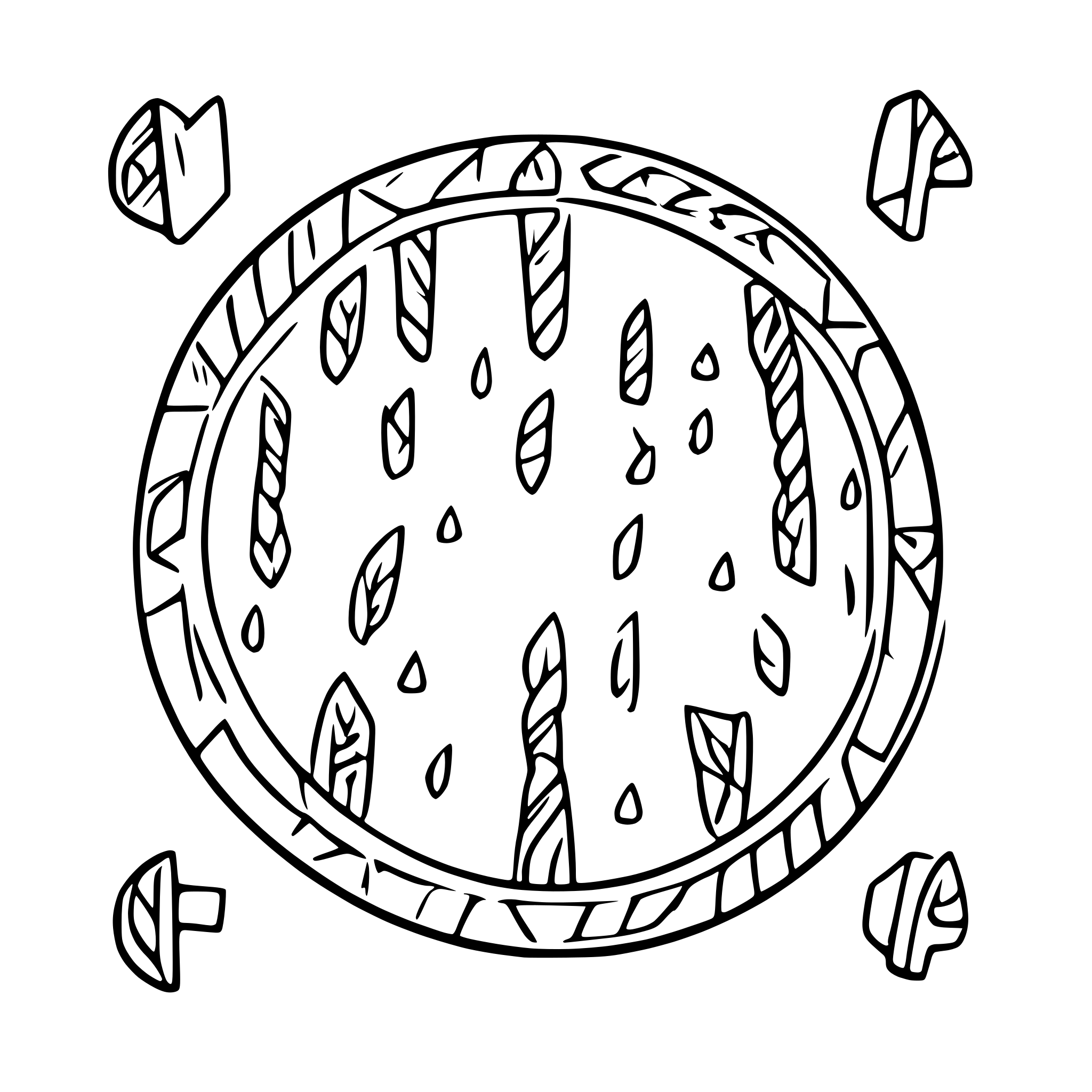 AI-generated SVG of 'a table of celtic runes'