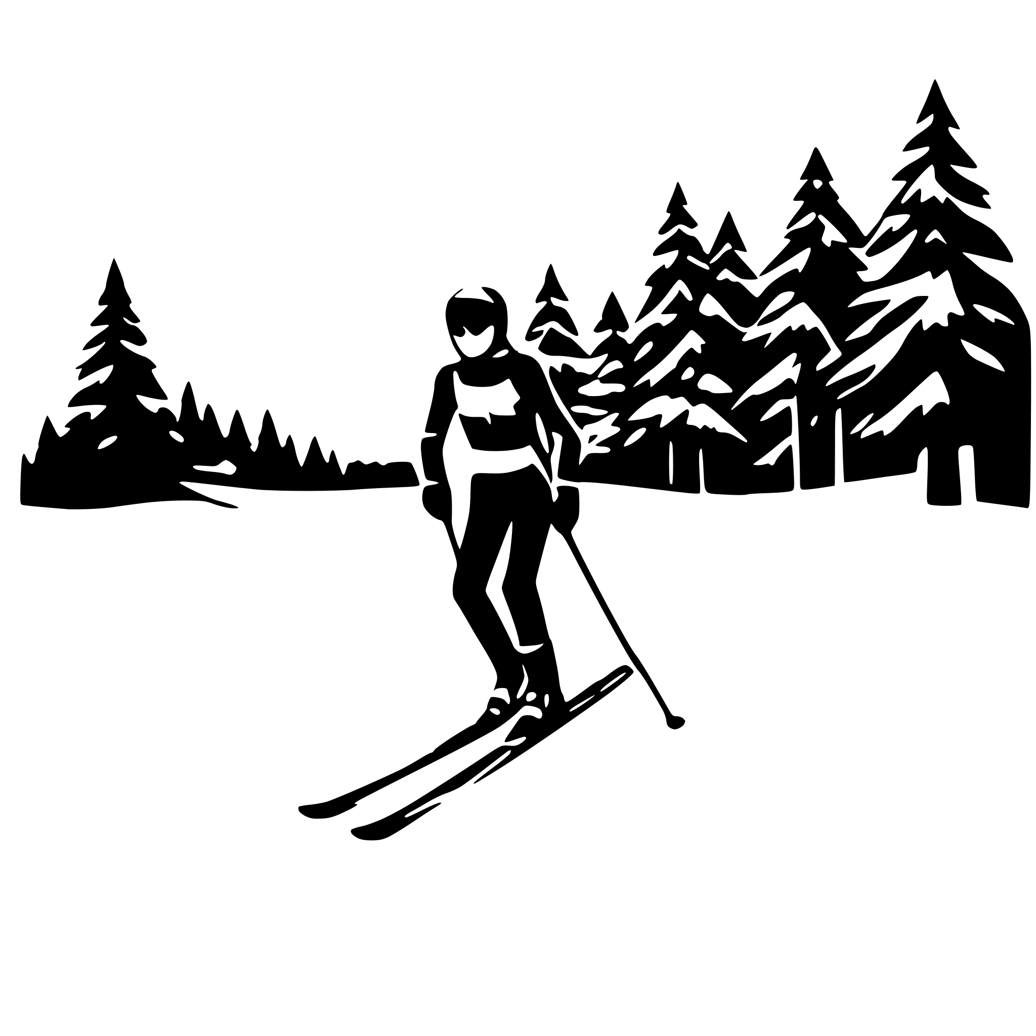 AI-generated SVG of 'Cross-country skiing'
