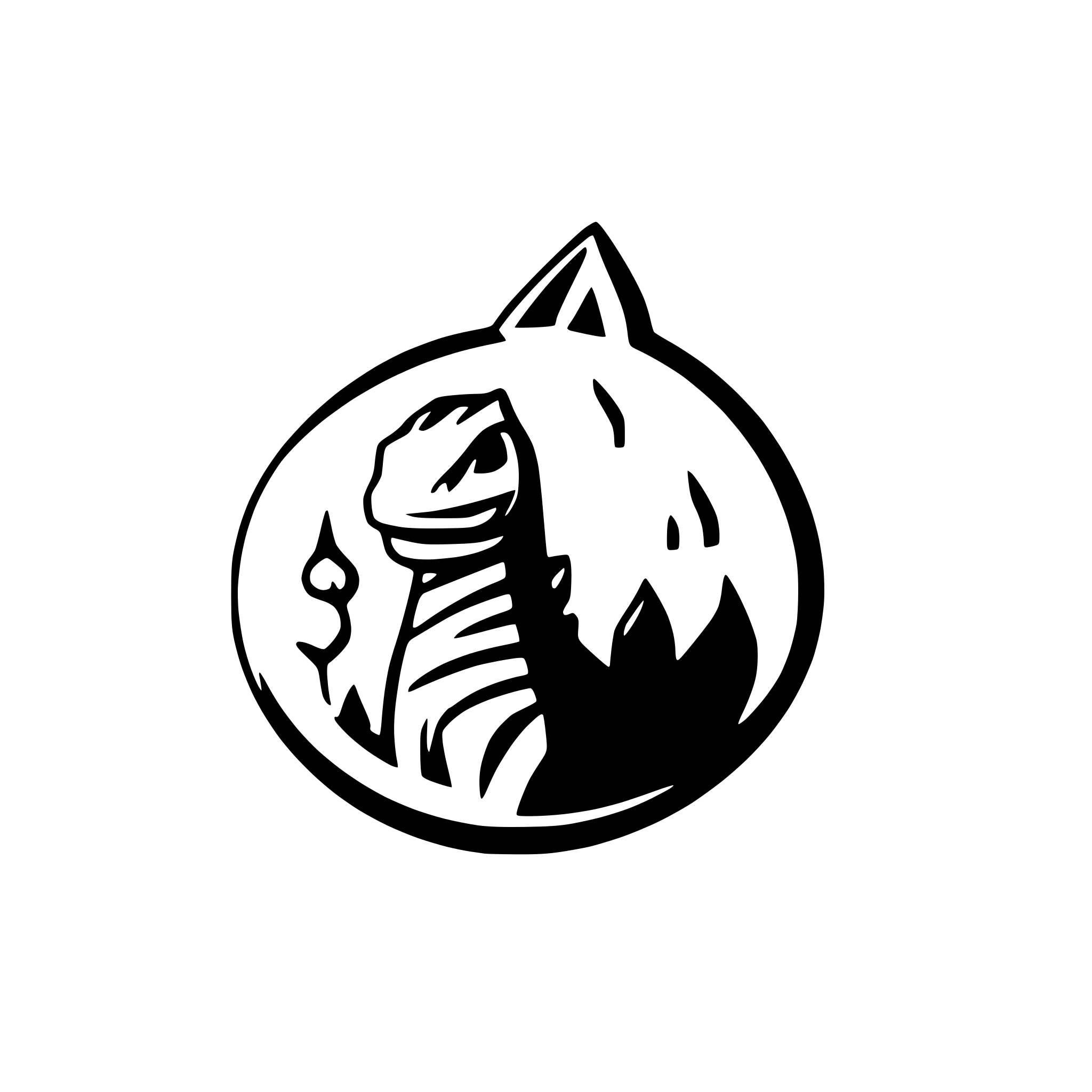 AI-generated SVG of a godzilla, bubble style