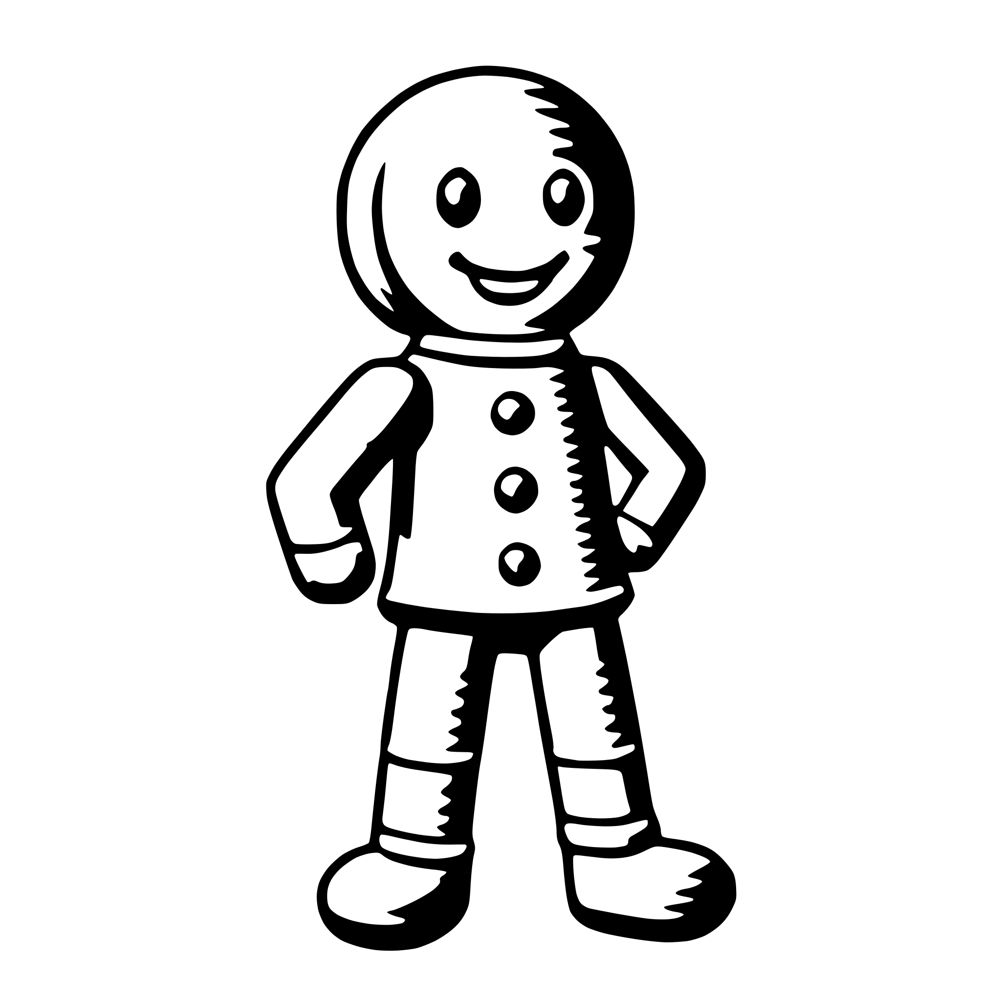 AI-generated SVG of 'gingerbread man'