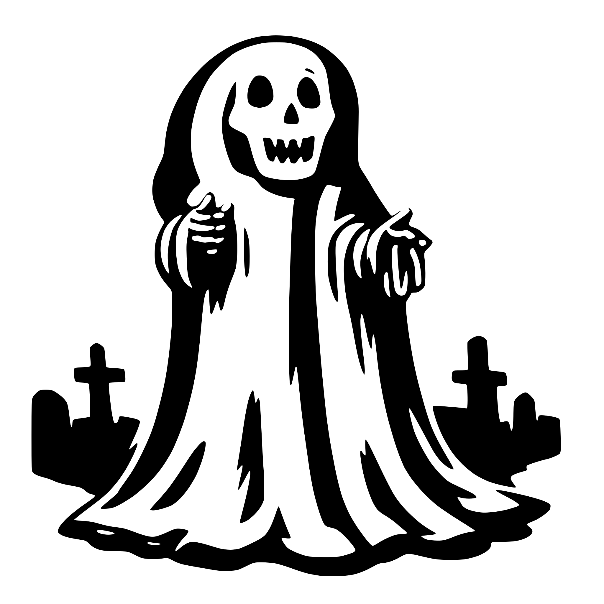AI-generated SVG of a ghost