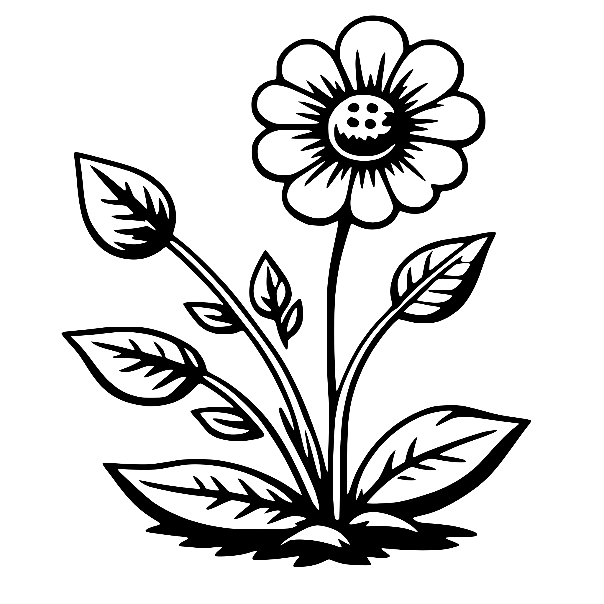 AI-generated SVG of a flower