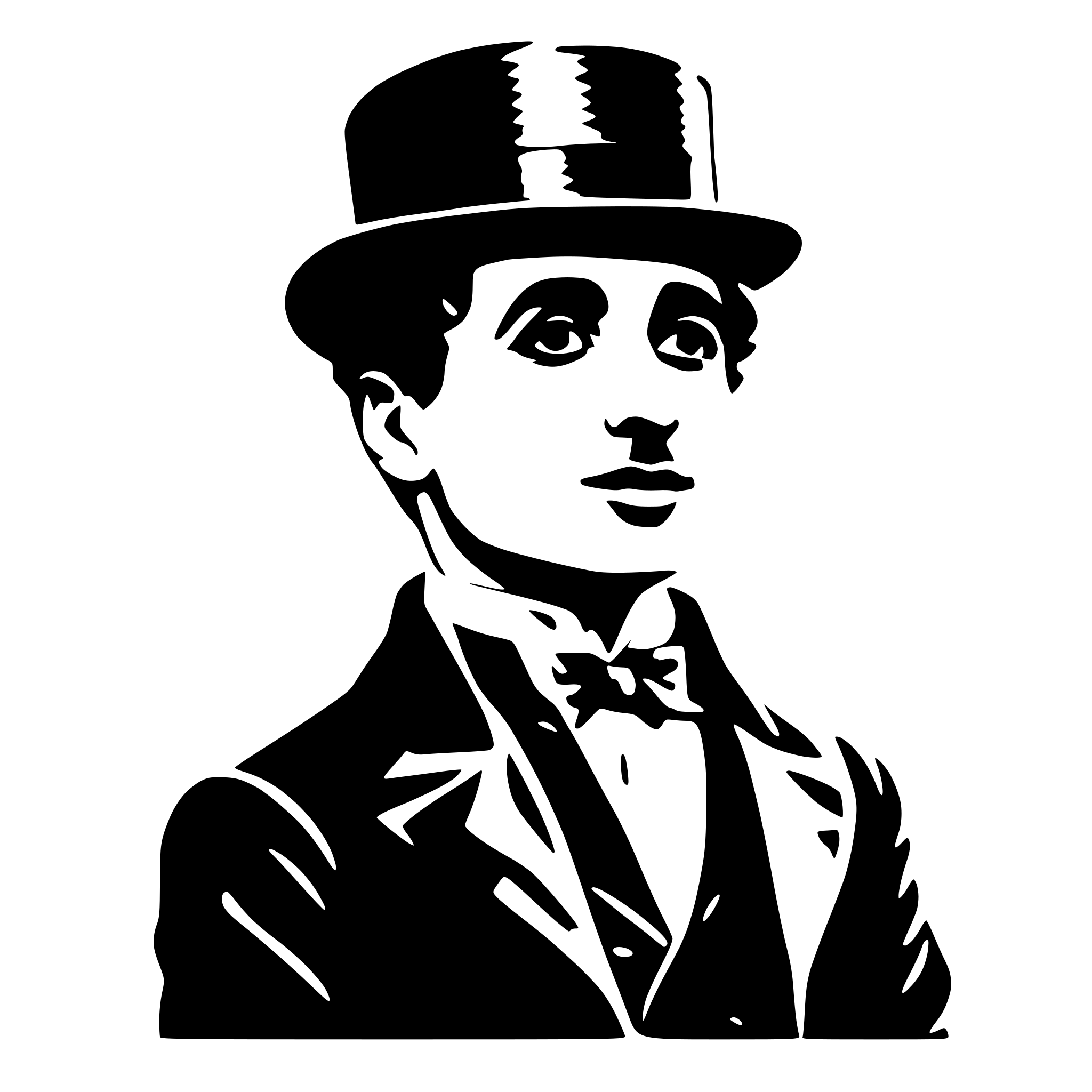 AI-generated SVG of 'Charlie Chaplin 1930s'