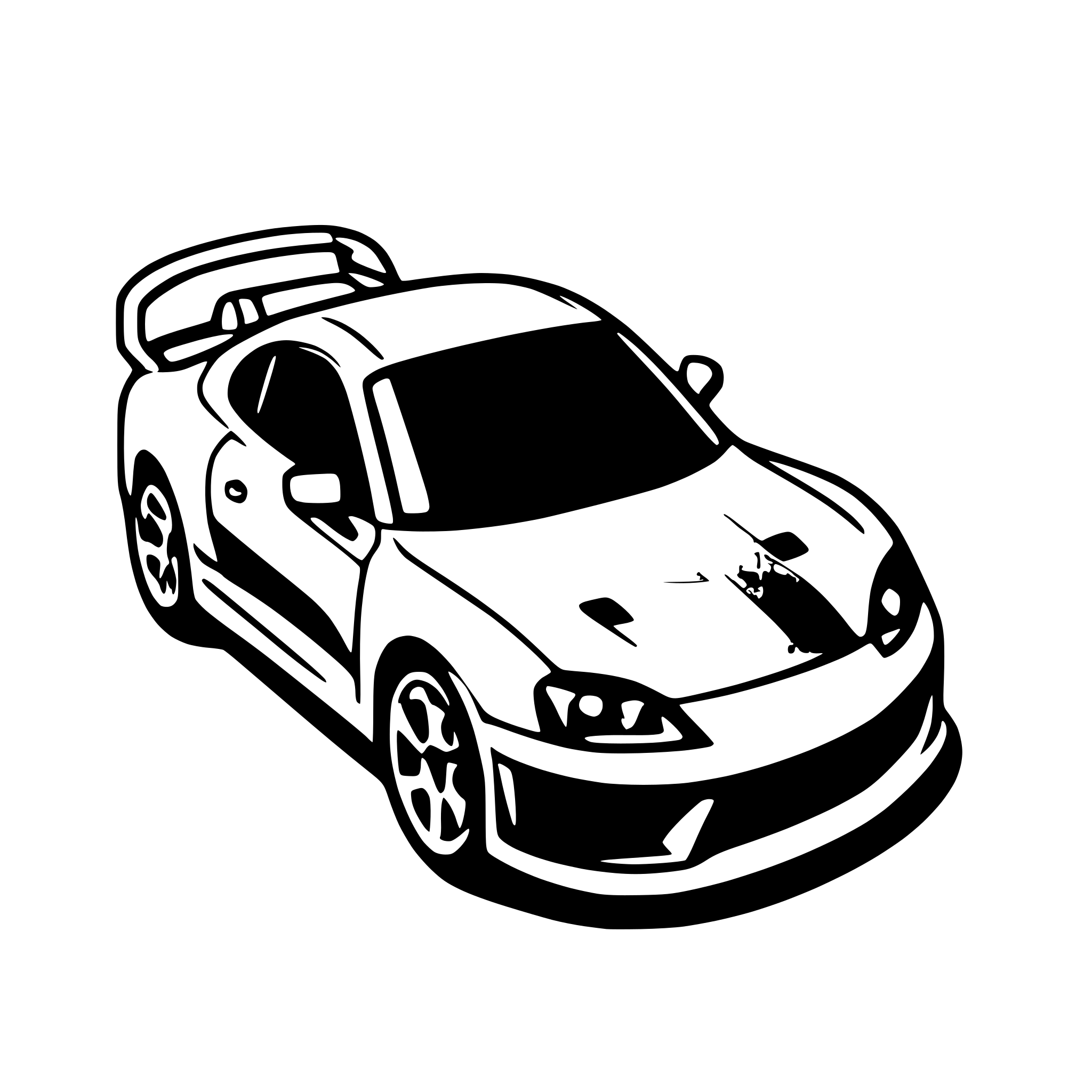 AI-generated SVG of a toyota supra
