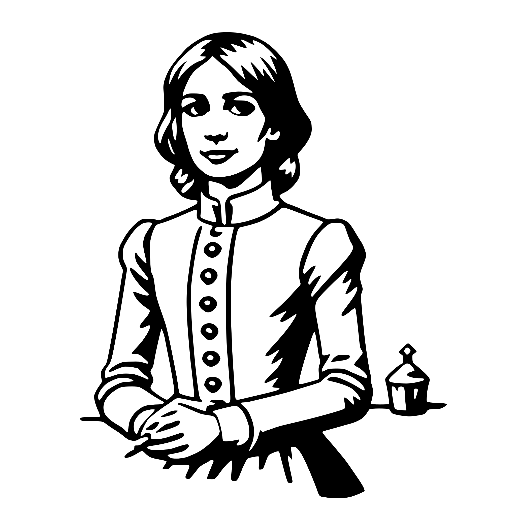 AI-generated SVG of a florence nightingale