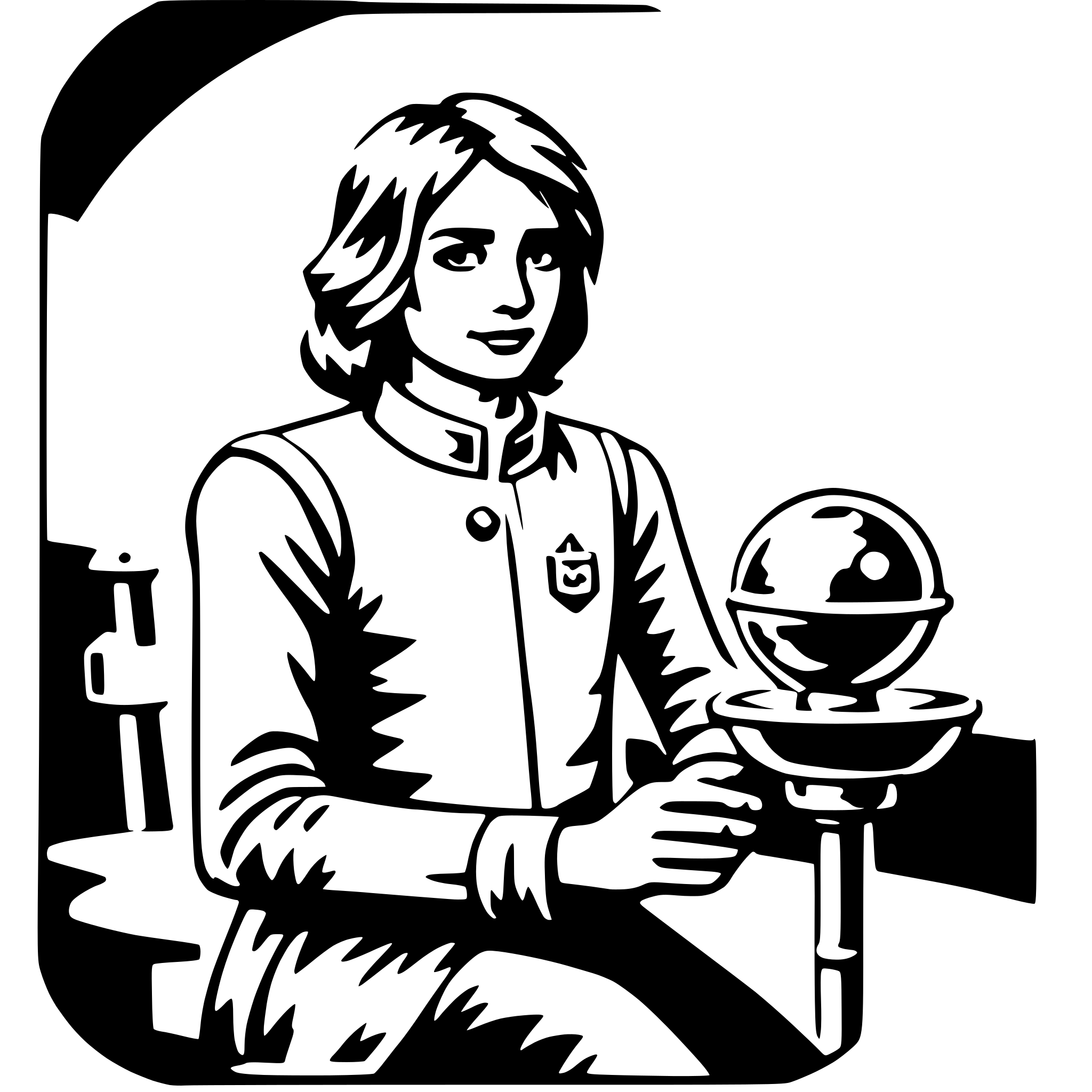 AI-generated SVG of a astronomer