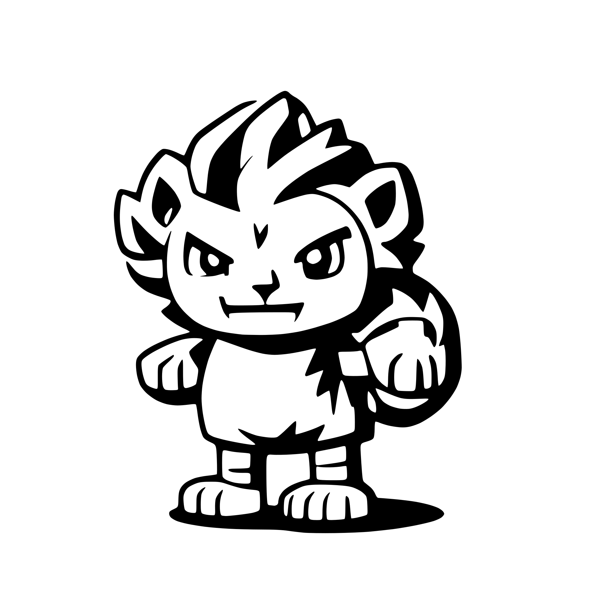AI-generated SVG of a lion in fire