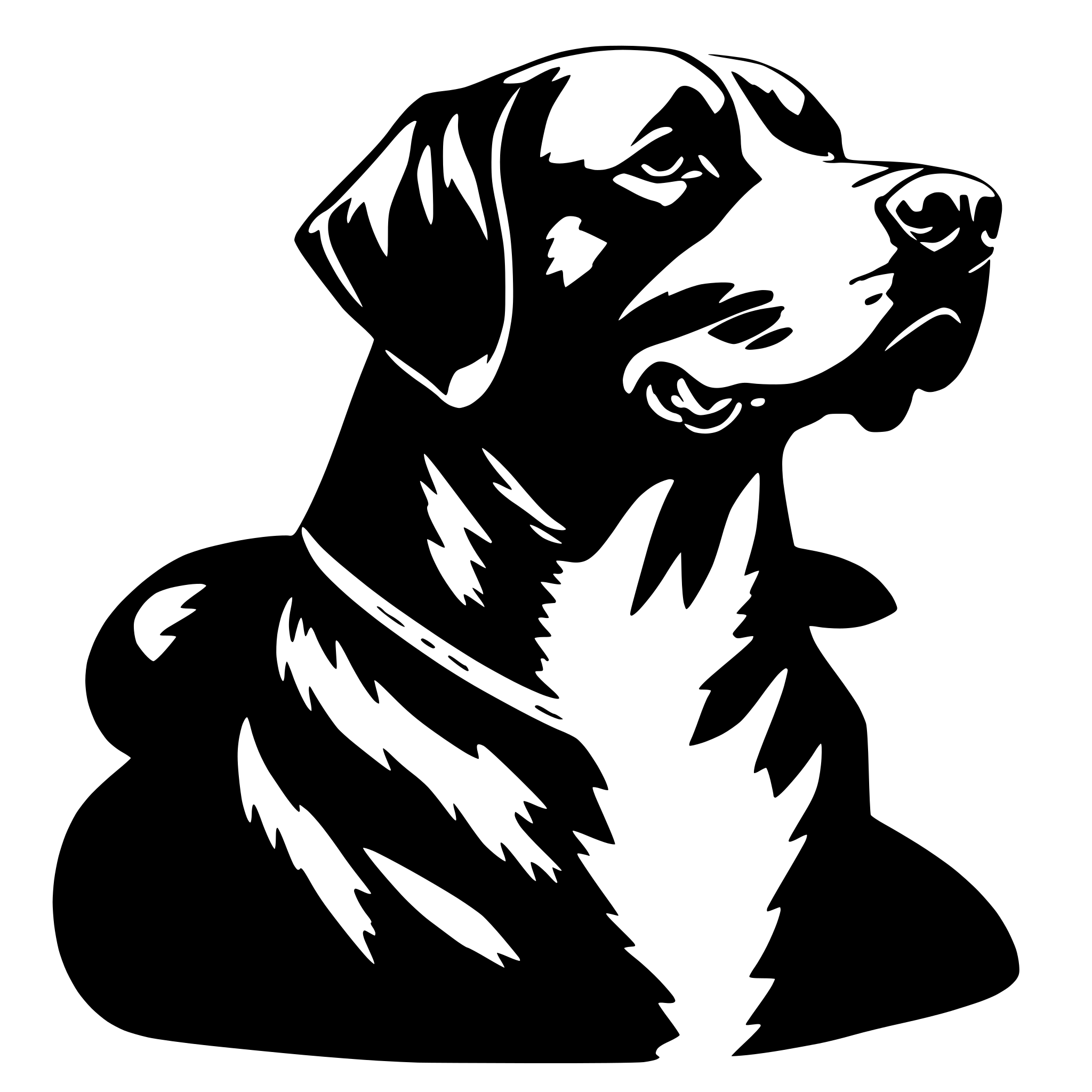 AI-generated SVG of 'rottweiler'