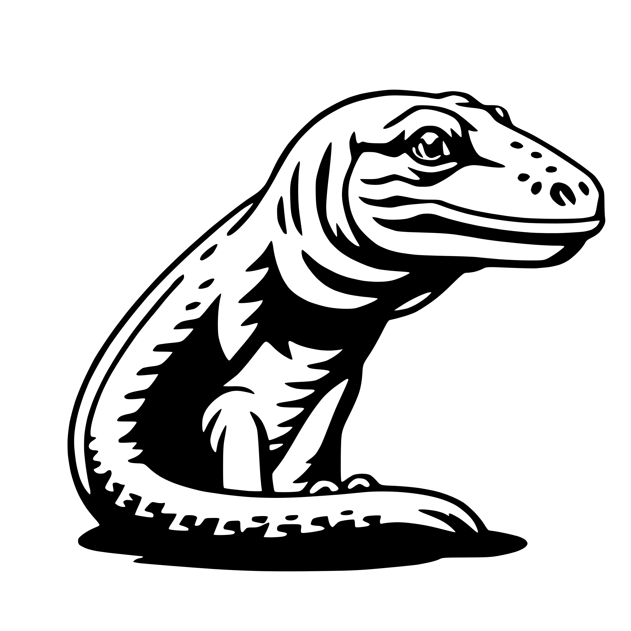 AI-generated SVG of 'komodo dragon'