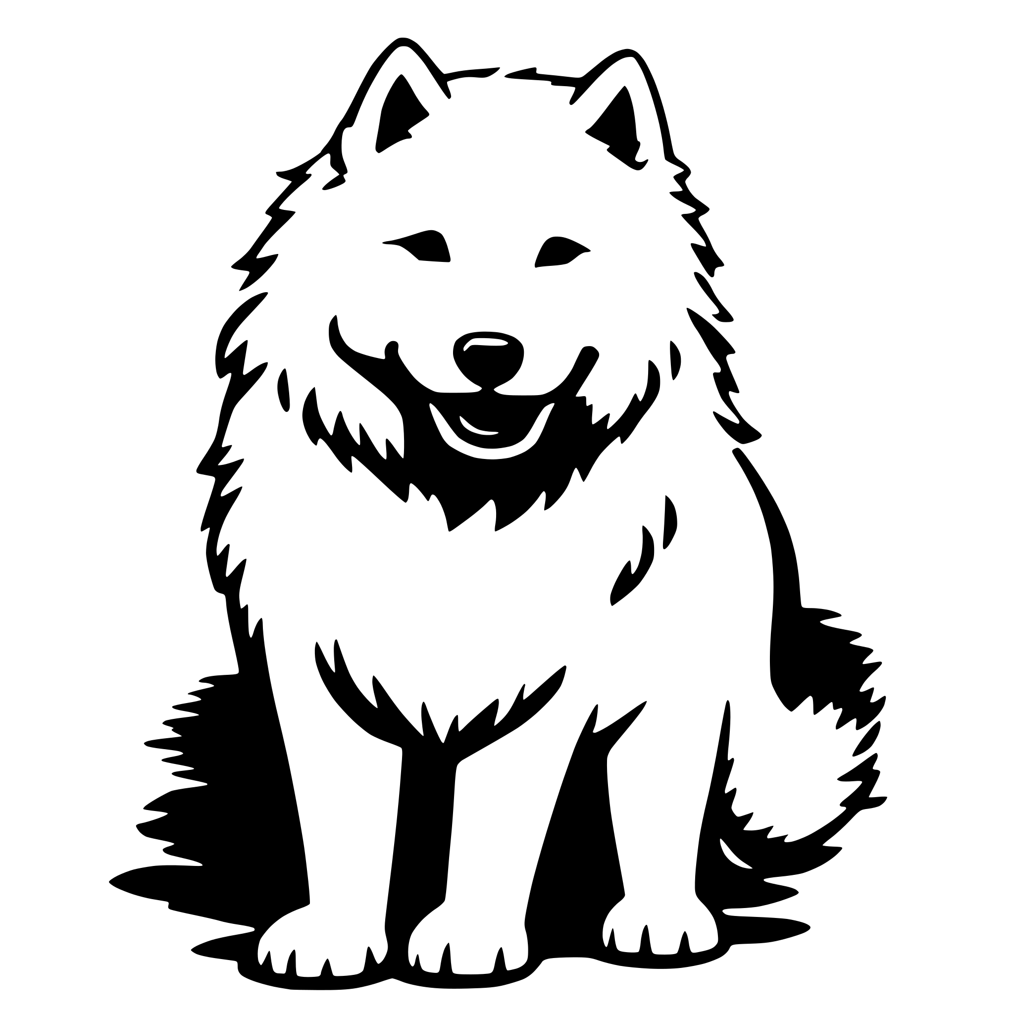 AI-generated SVG of 'Create a samoyed'