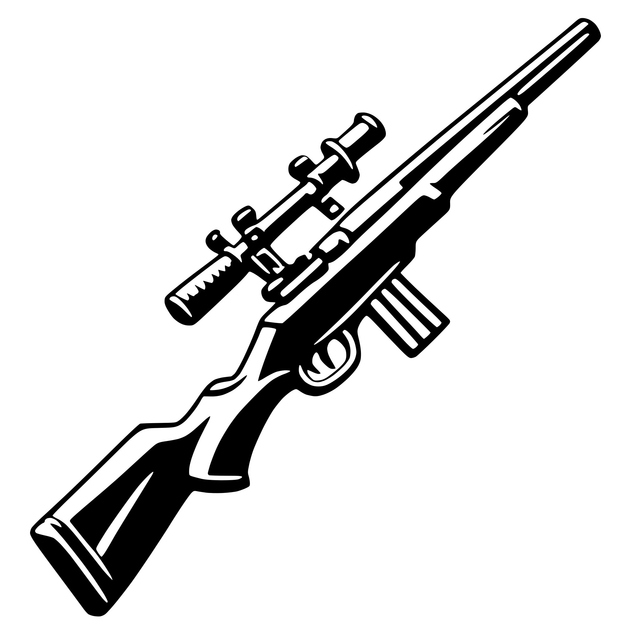 AI-generated SVG of a rifle gun