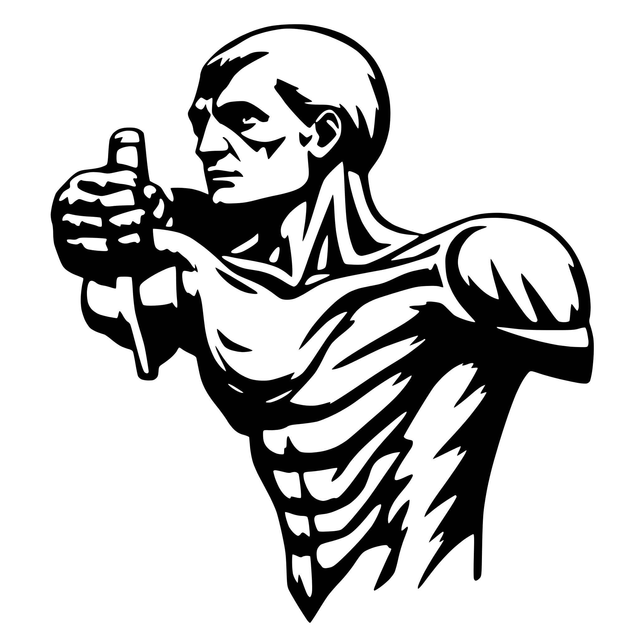 AI-generated SVG of 'muscles of the human shoulder'