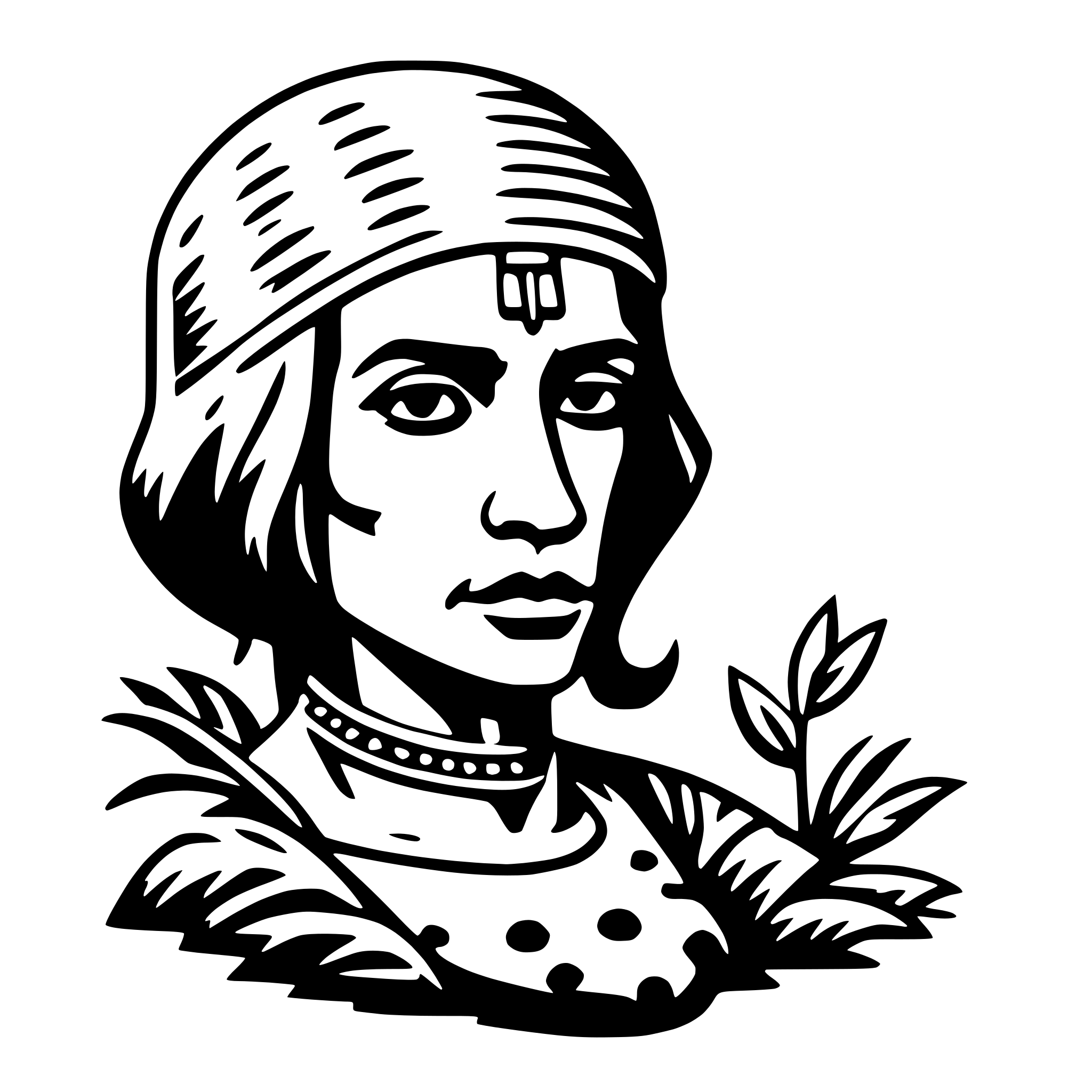 AI-generated SVG of a māui-tikitiki