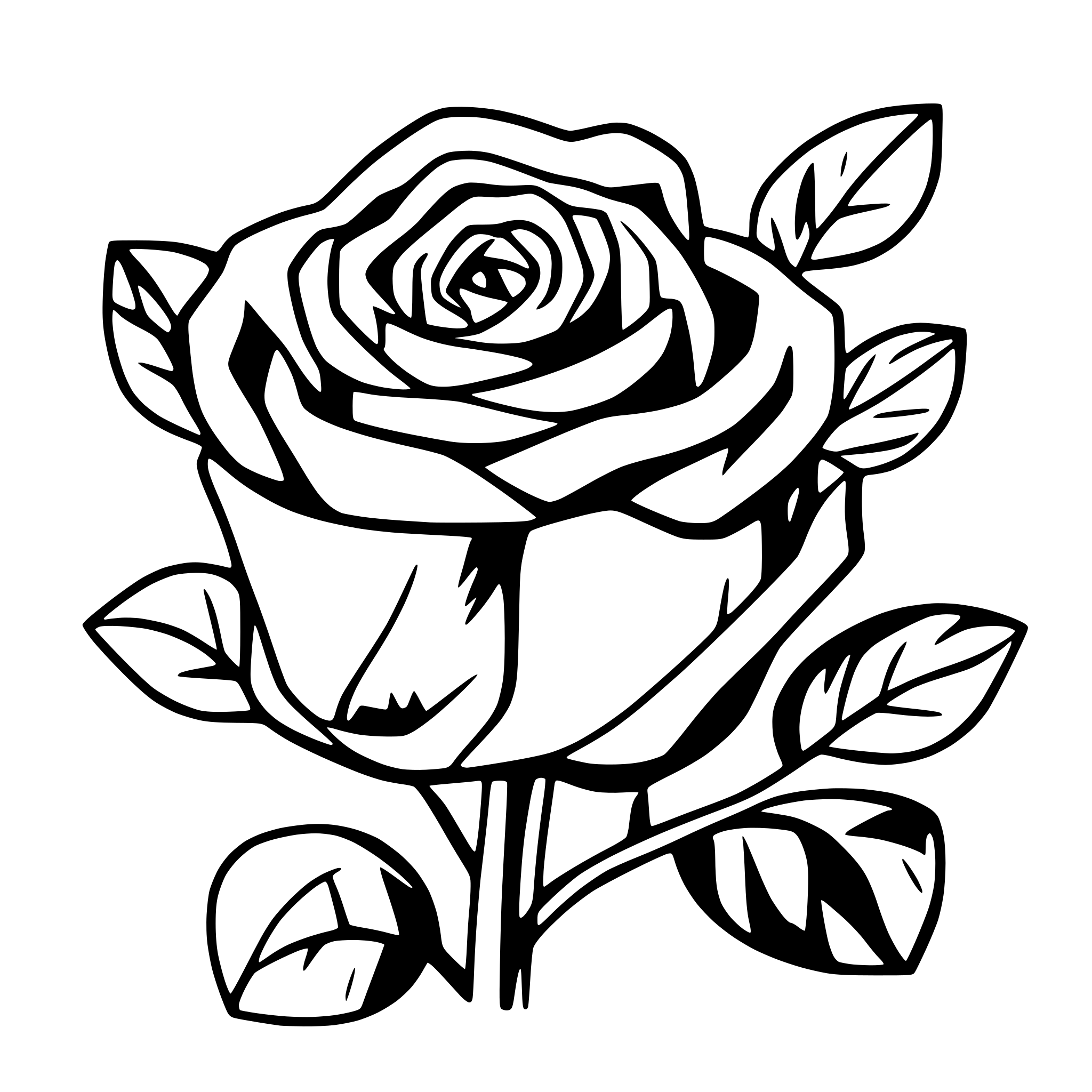 AI-generated SVG of 'many roses'