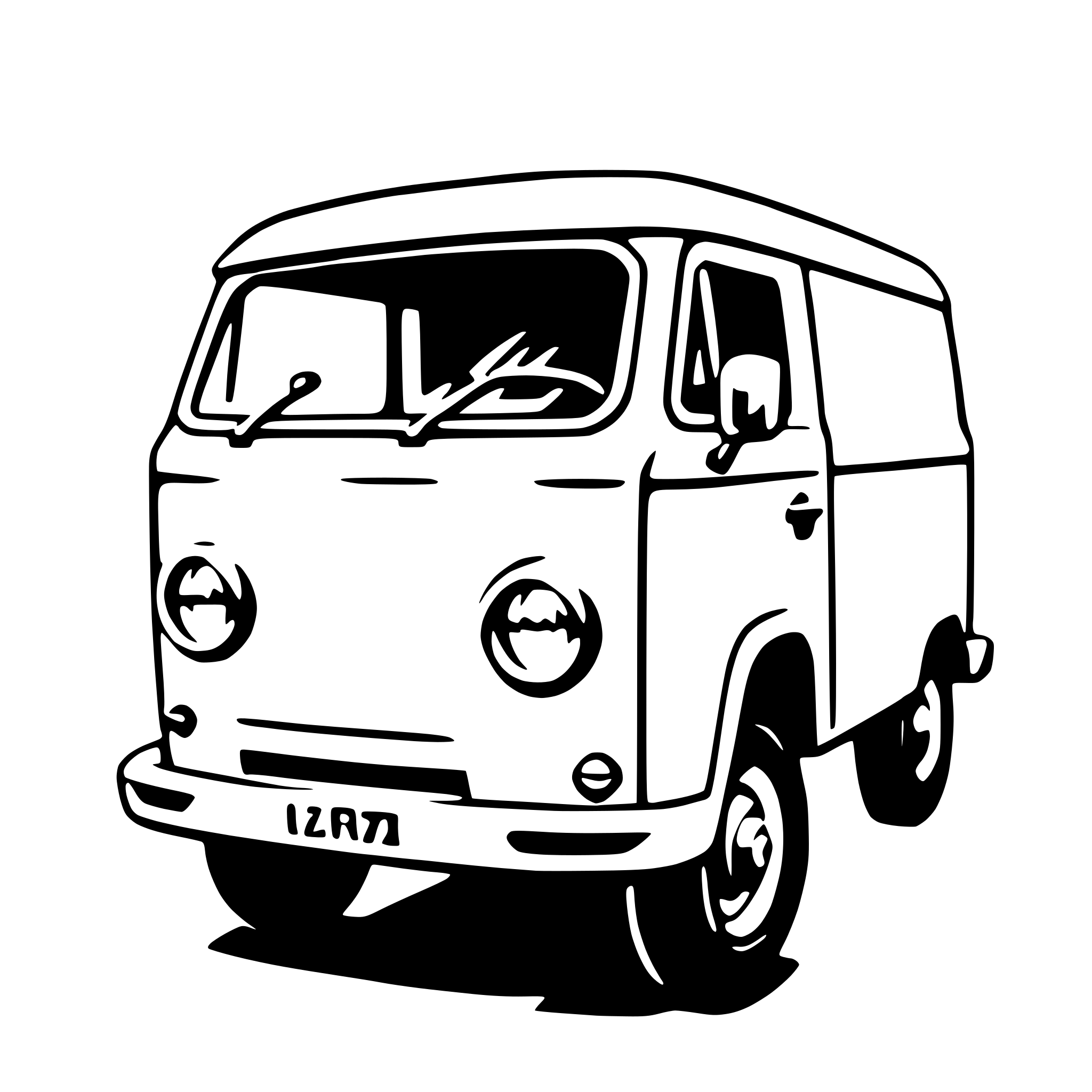 AI-generated SVG of a panel van