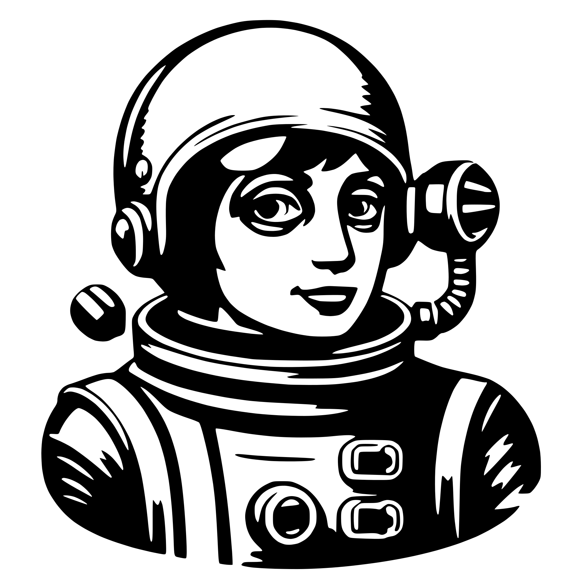 AI-generated SVG of a deep sea diver