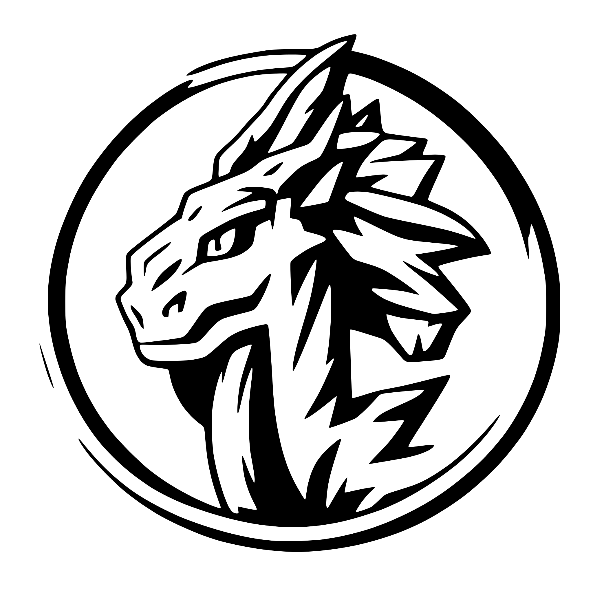 AI-generated SVG of a fierce dragon logo