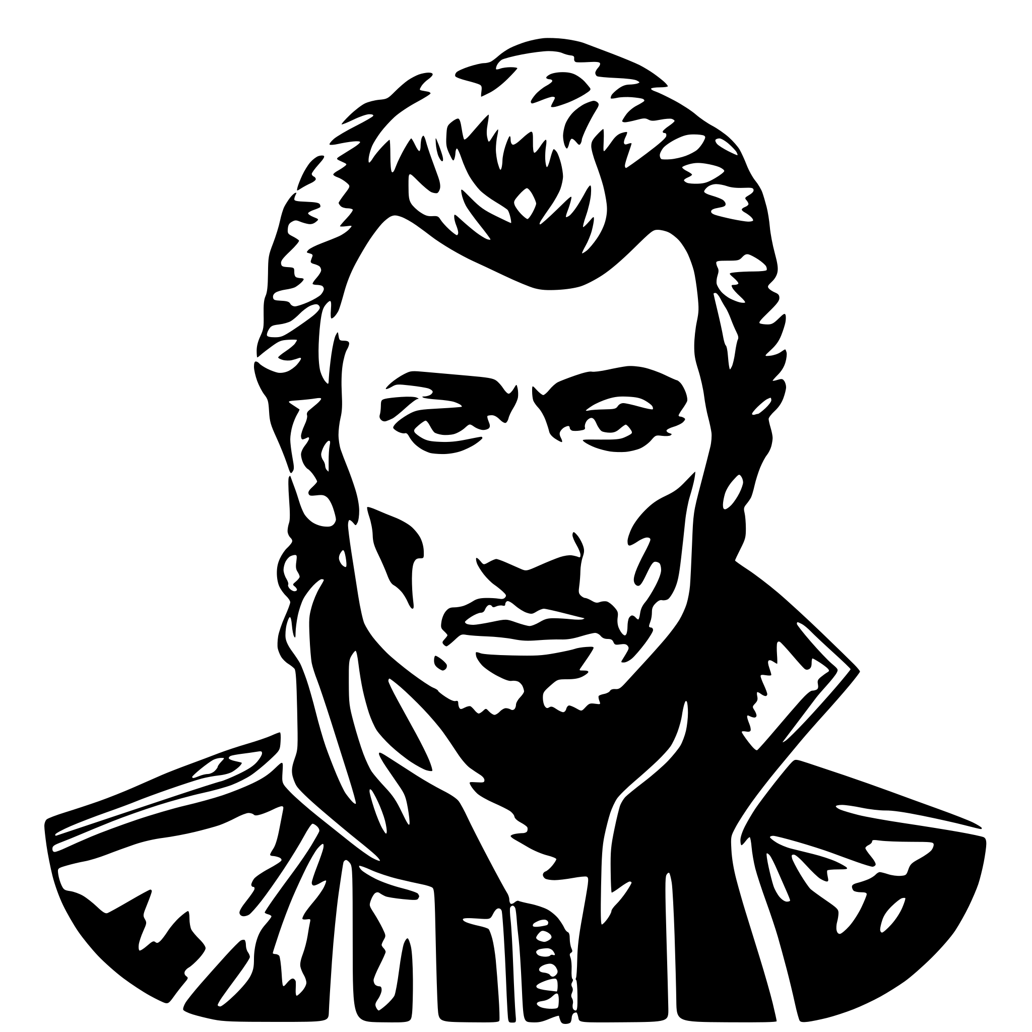 AI-generated SVG of 'johnny hallyday'