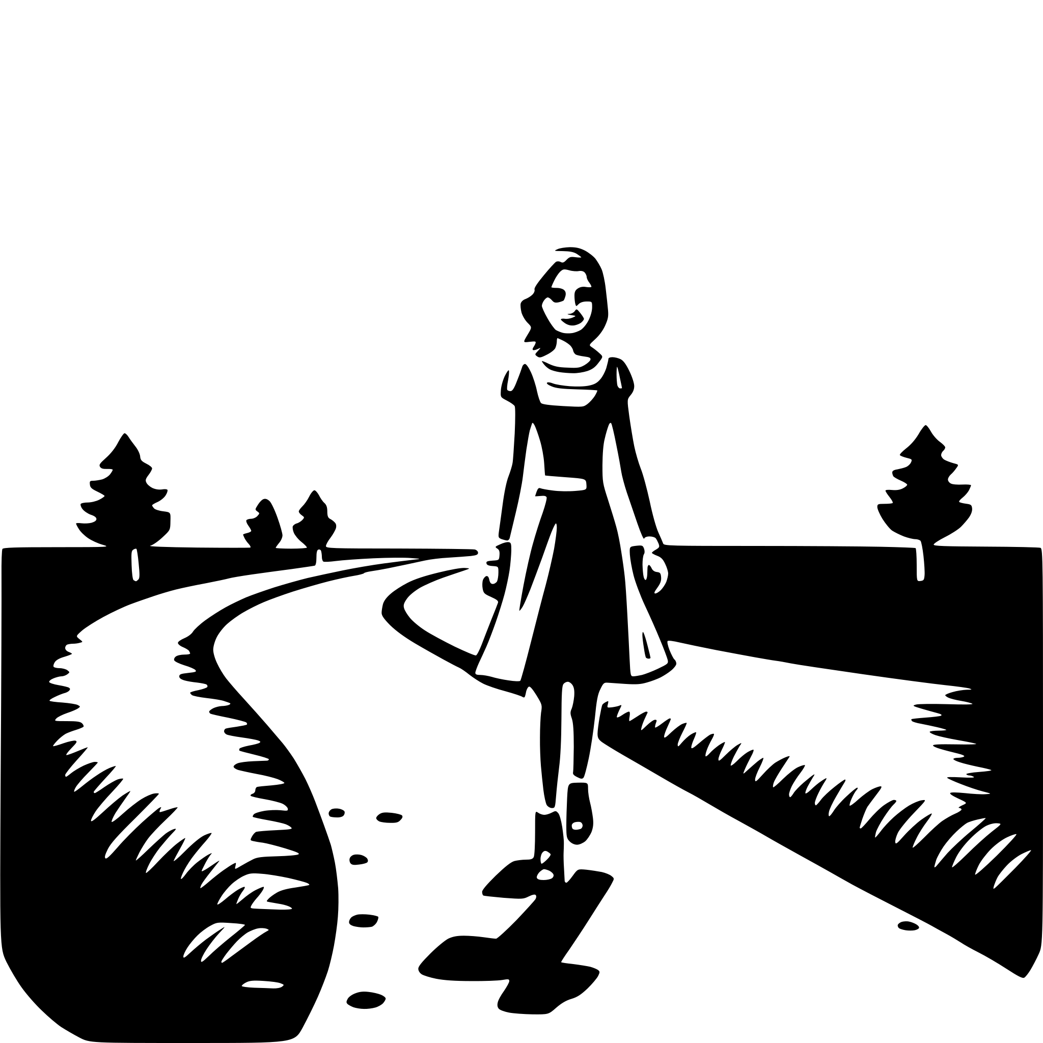 AI-generated SVG of 'moonlit walk'