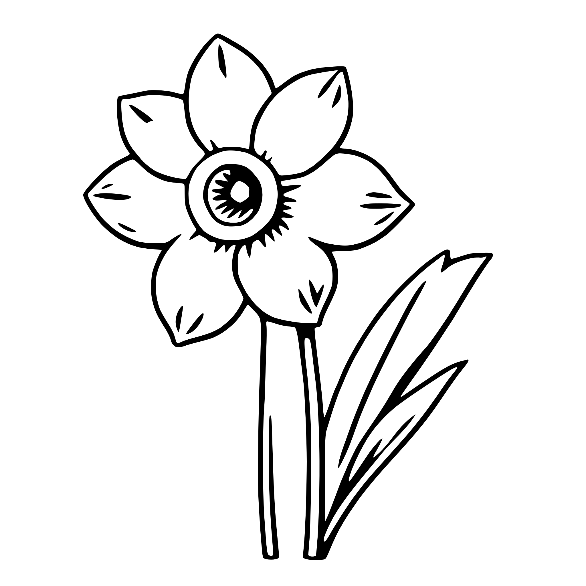 AI-generated SVG of 'daffodil'