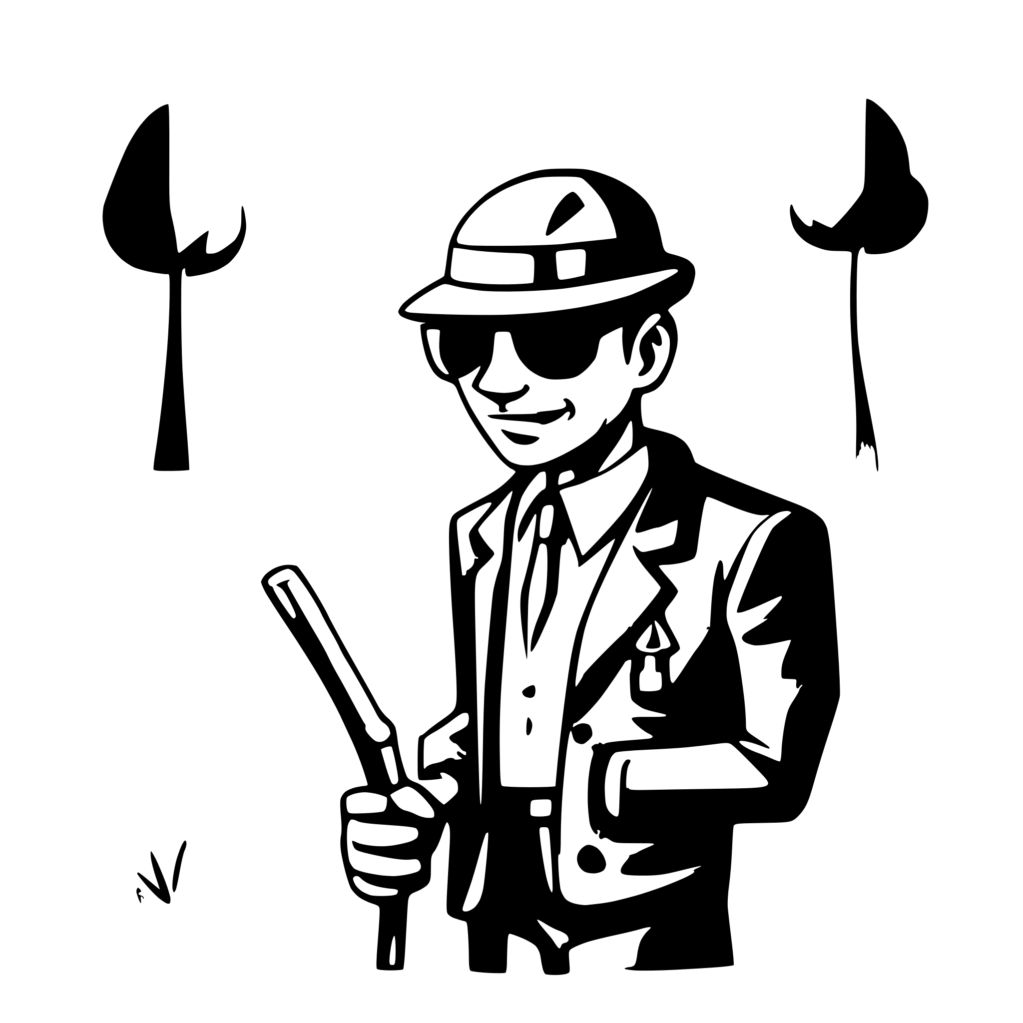 AI-generated SVG of 'mafia in a golf course'