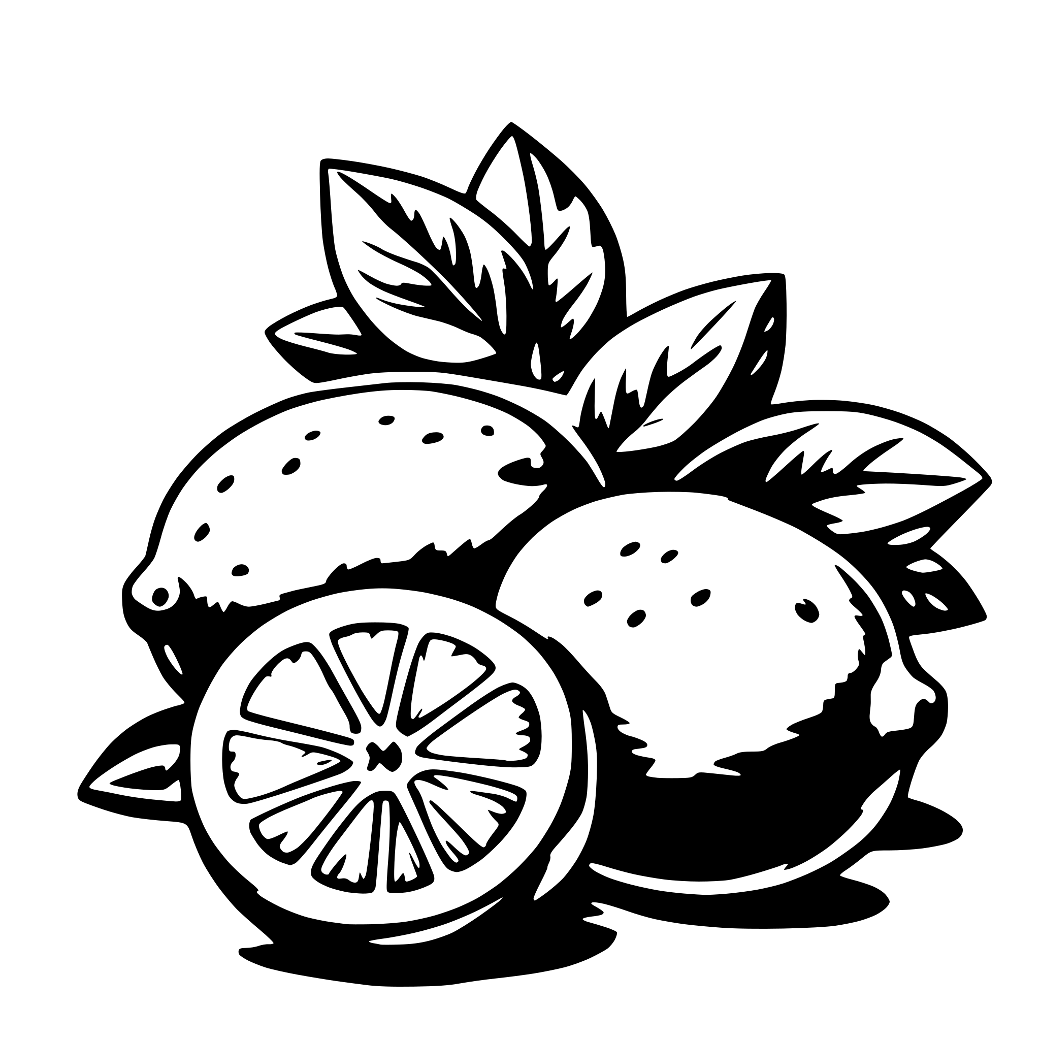 AI-generated SVG of 'Lemons and animals'