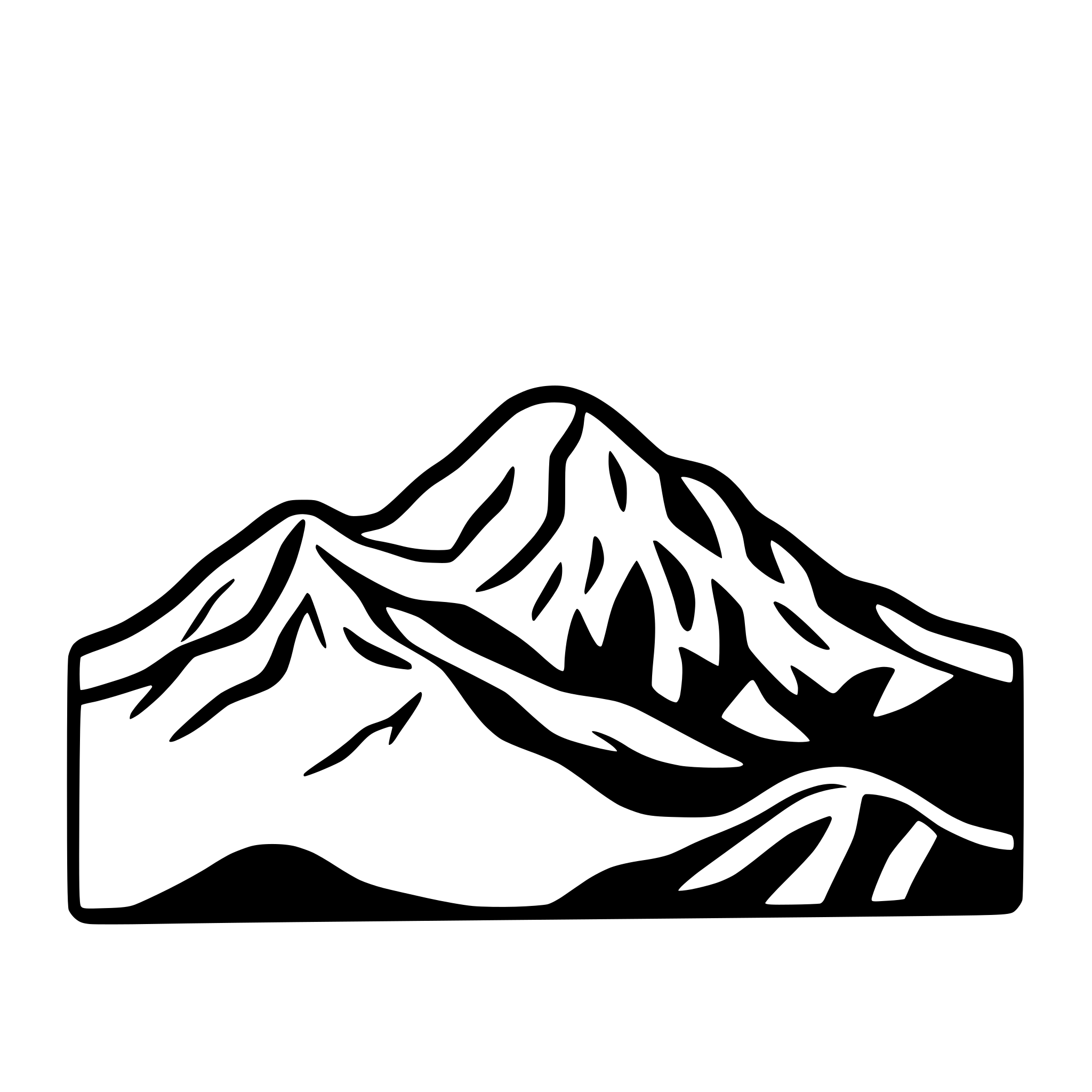 AI-generated SVG of 'mountain range under stars'