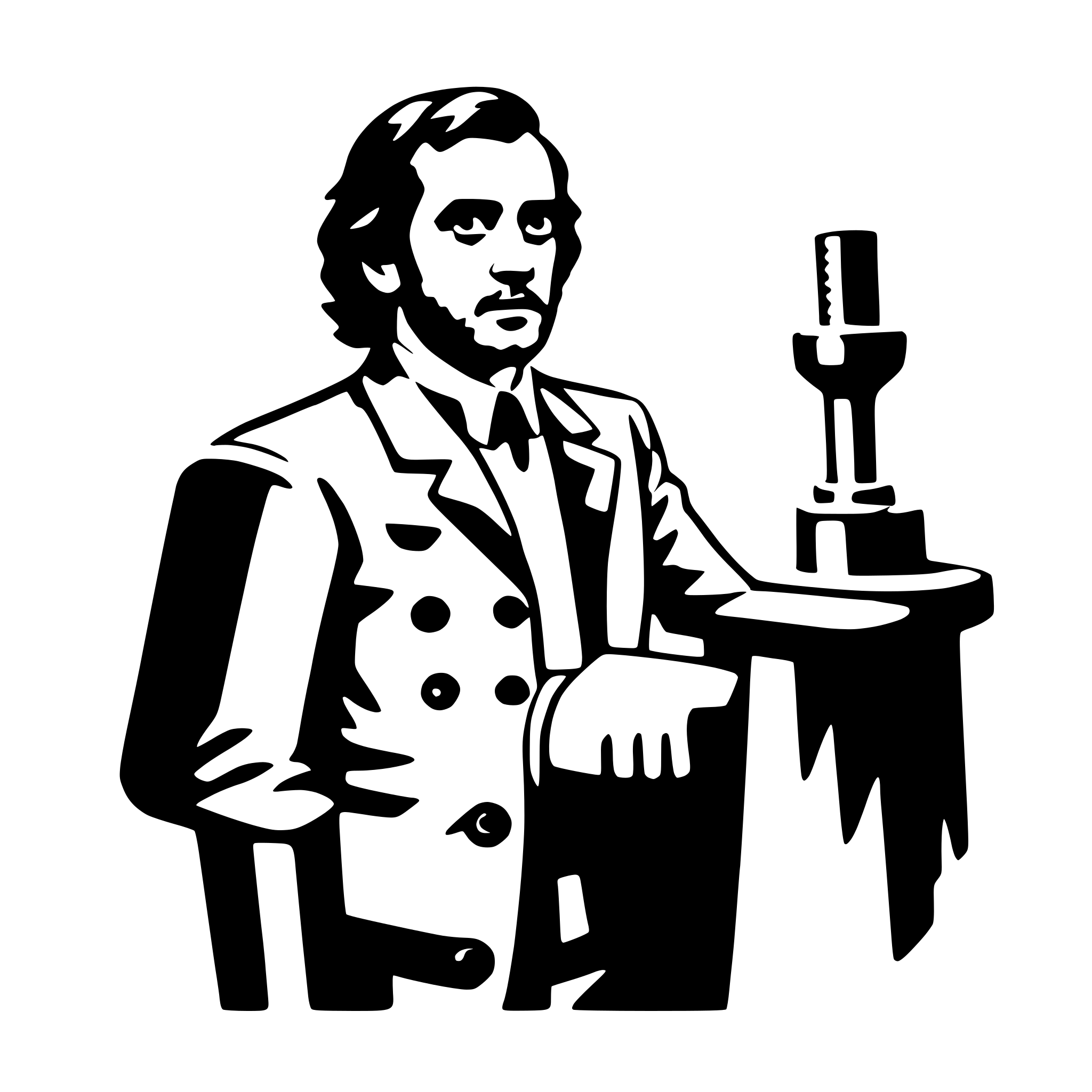 AI-generated SVG of a stanley kubrick