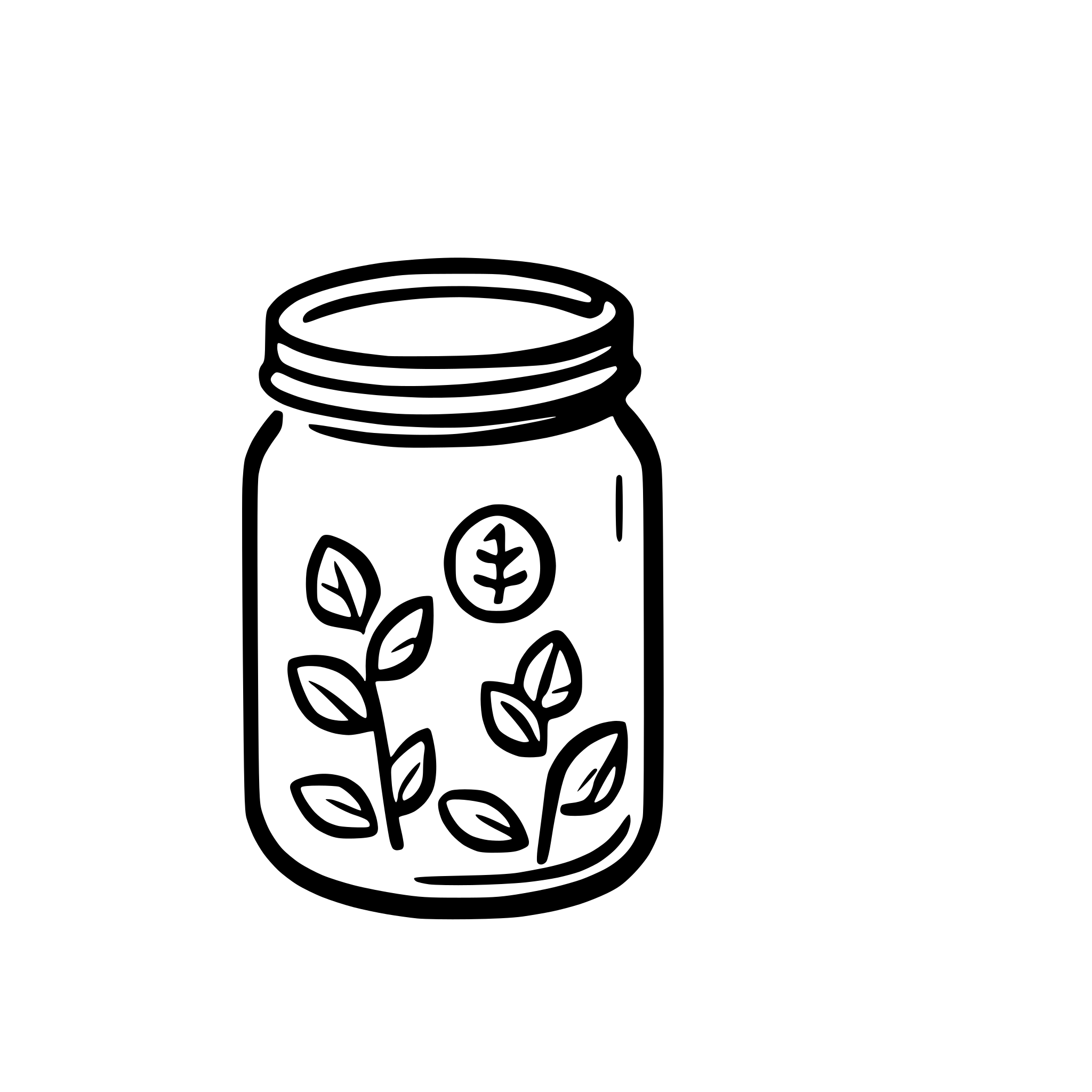 AI-generated SVG of a mason jar with coins