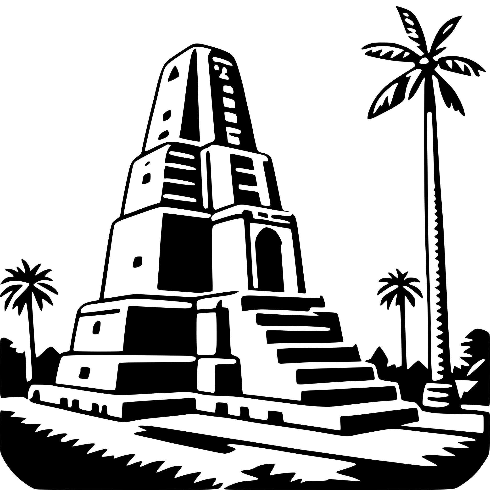 AI-generated SVG of a tikal