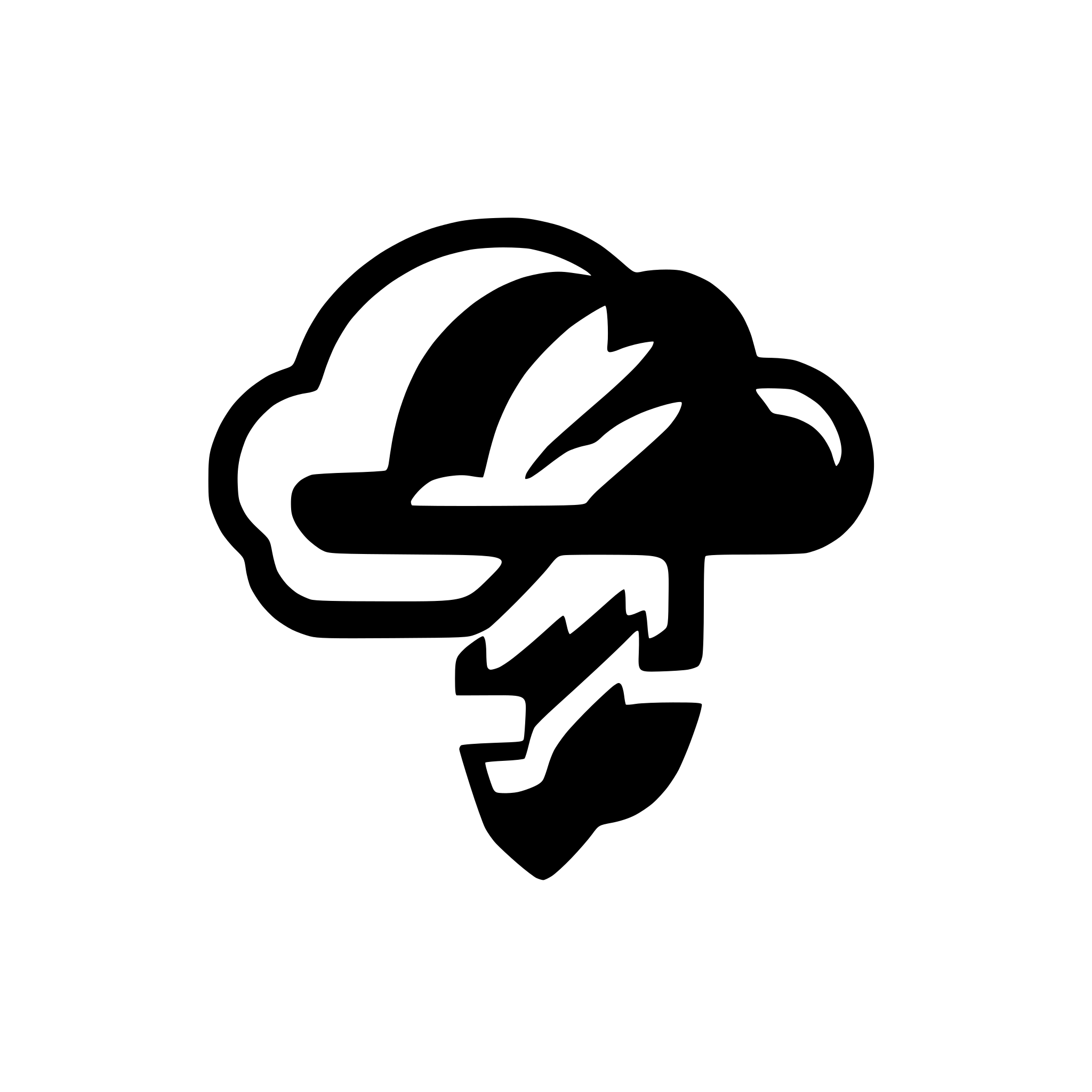 AI-generated SVG of a MLCAPE Icon: A cloud with lightning or an ascending air current symbol.