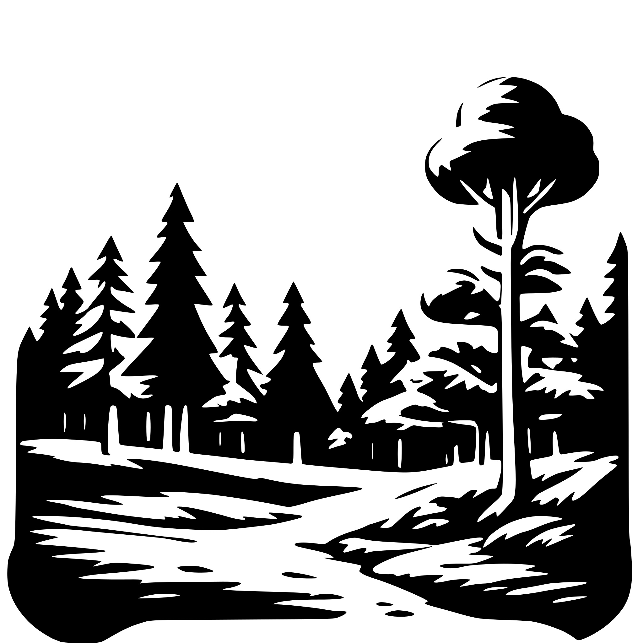AI-generated SVG of 'sun and forest'