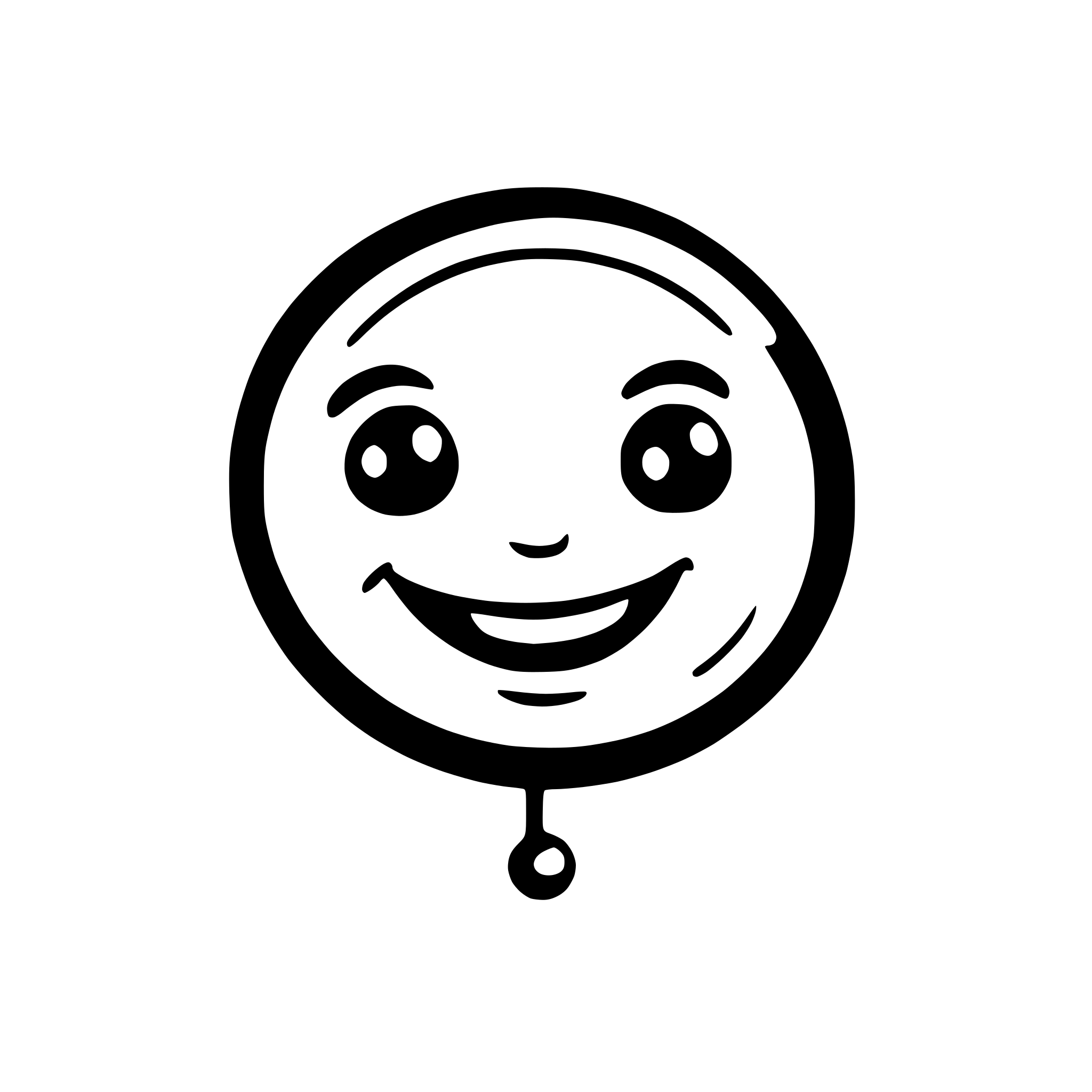 AI-generated SVG of a an icon for a chatbot, smiley and happy