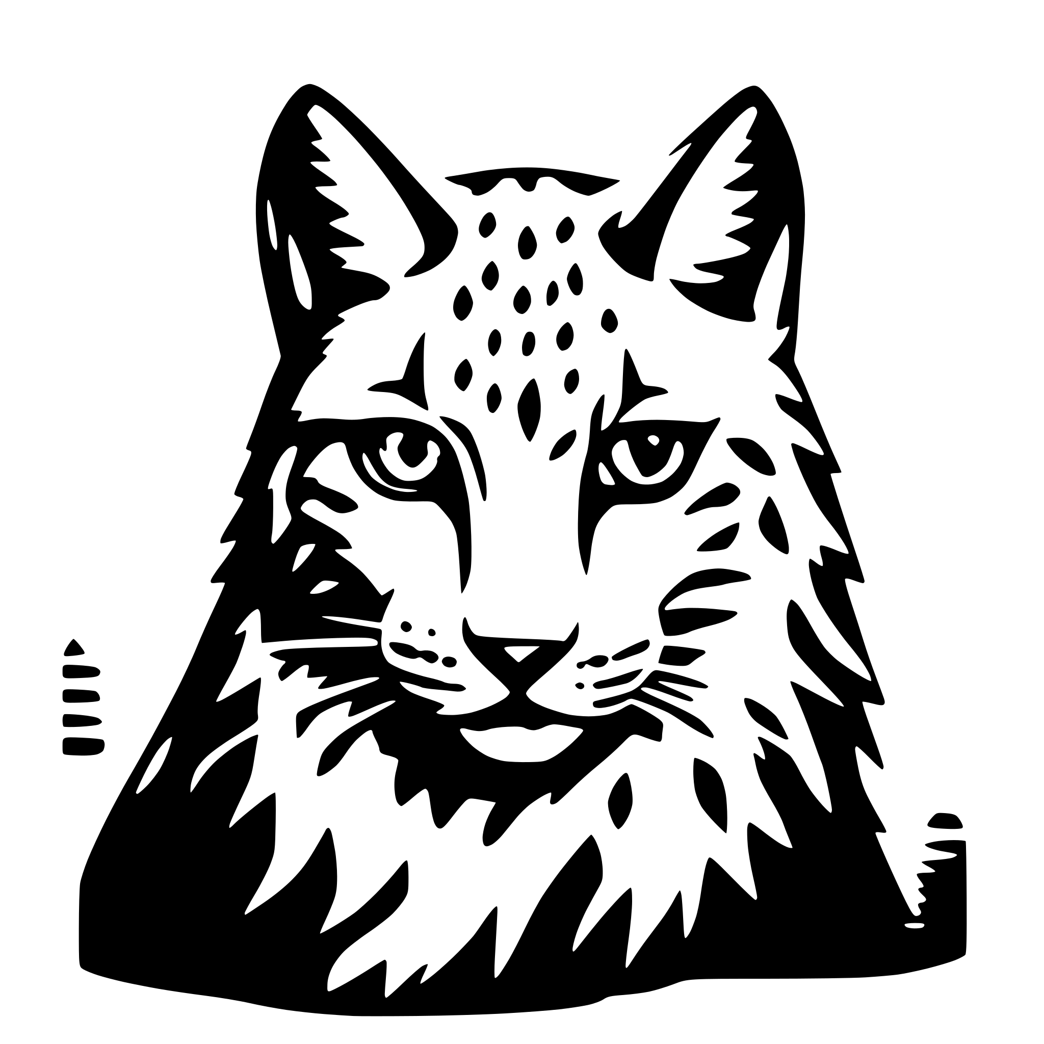 AI-generated SVG of a lynx computer