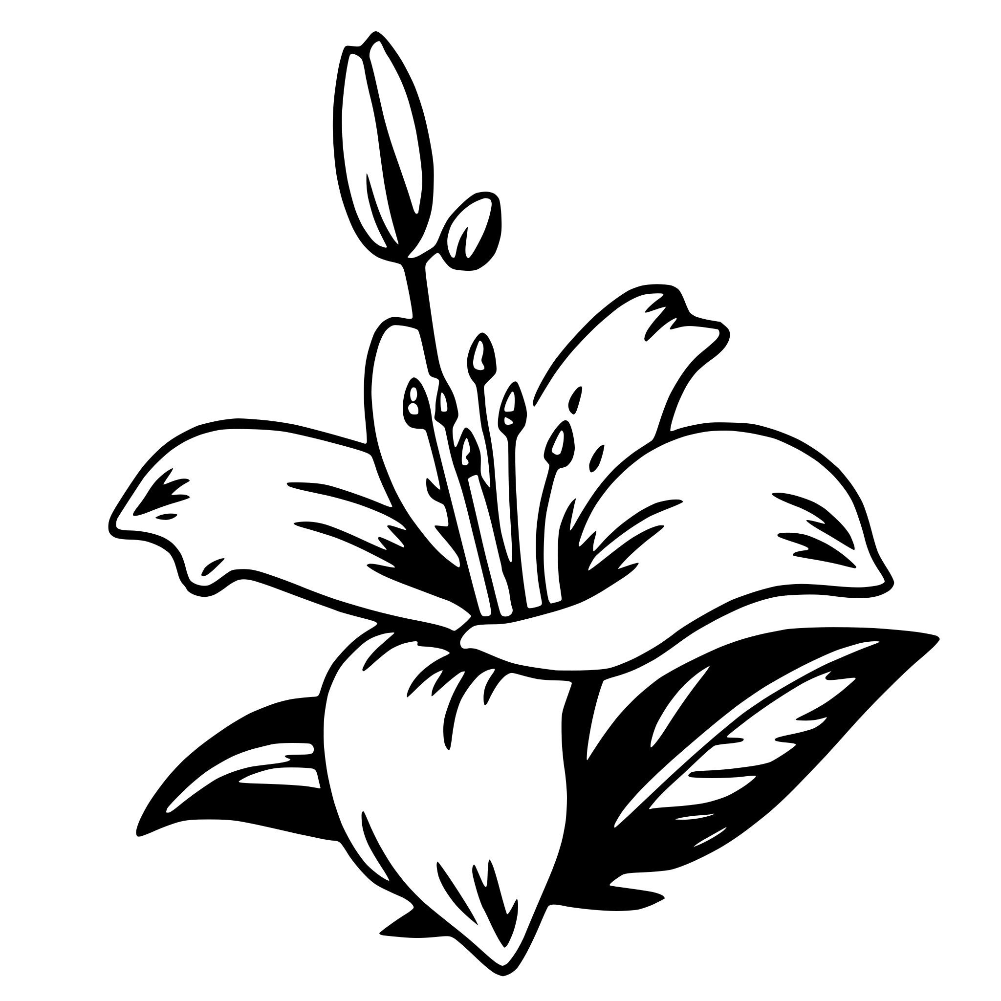 AI-generated SVG of 'easter lily'