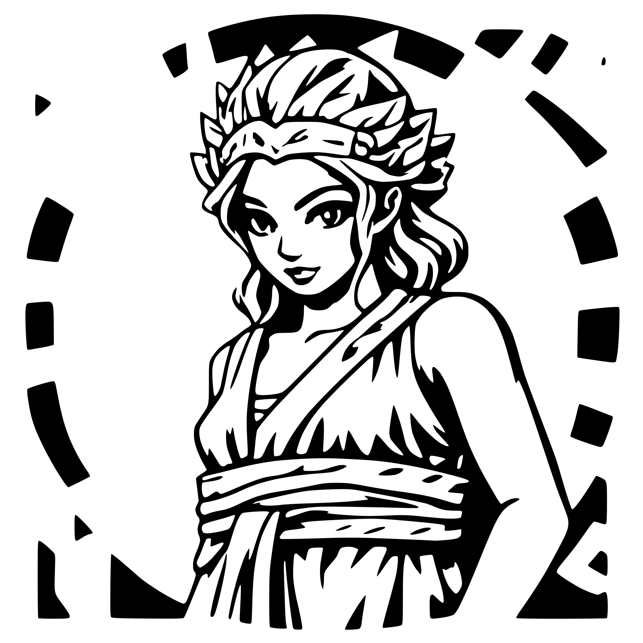 AI-generated SVG of a Ancient Greece with gods fighting