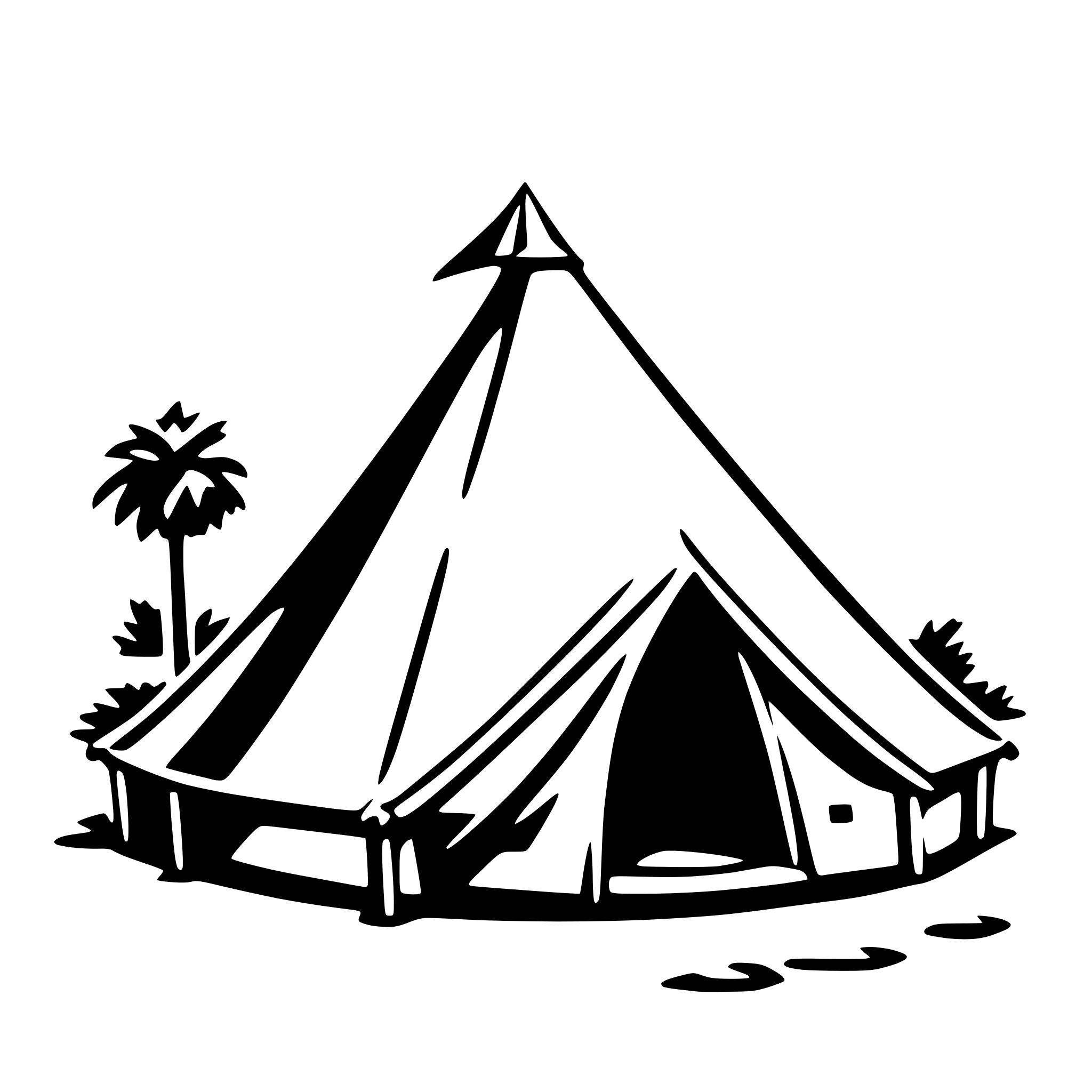 AI-generated SVG of 'tent'