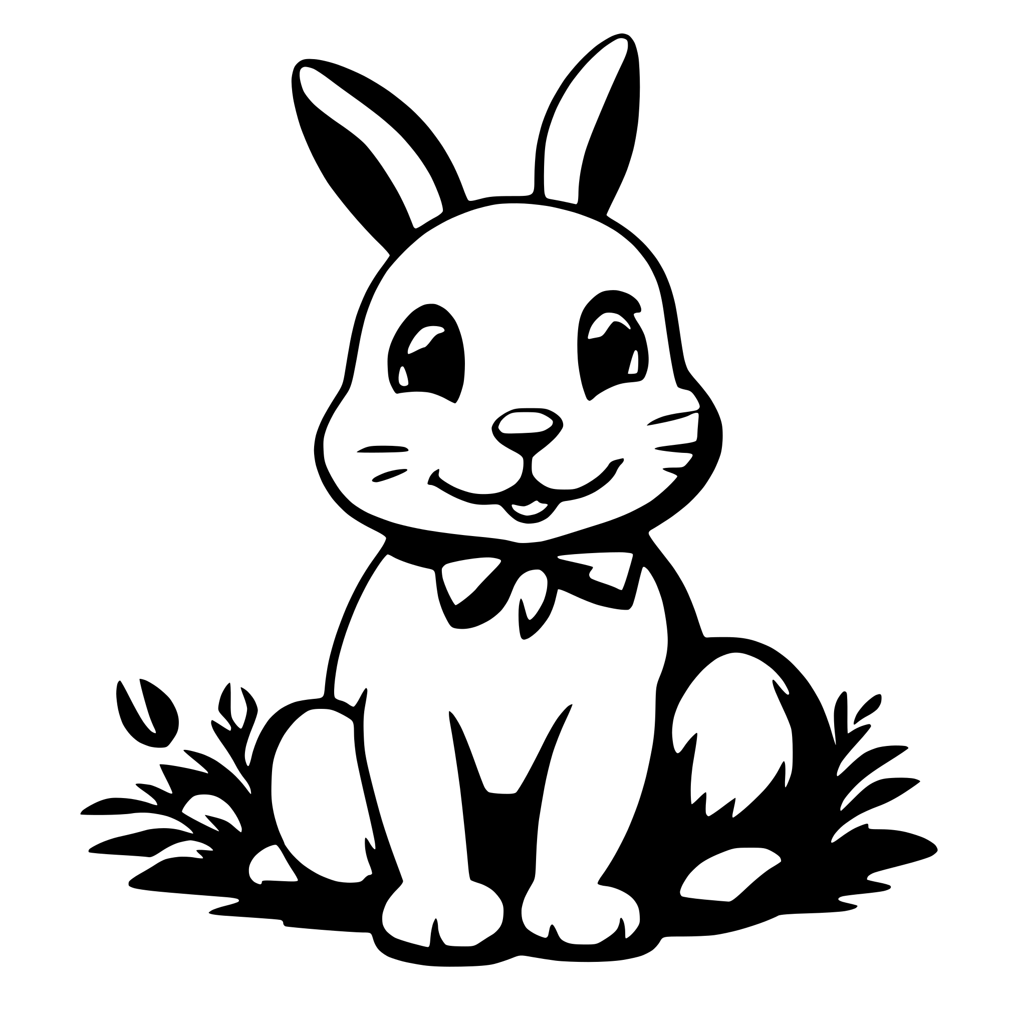 AI-generated SVG of a Cute Easter bunny