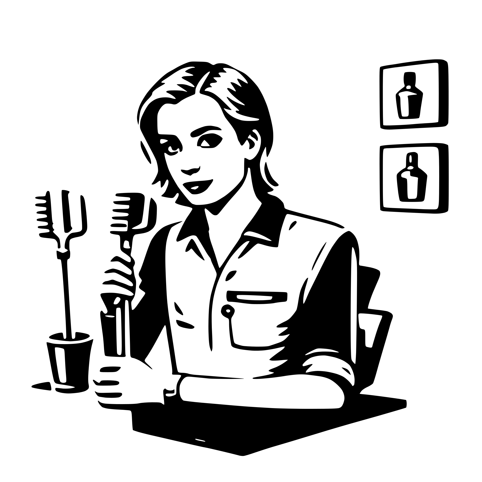 AI-generated SVG of a hairdresser