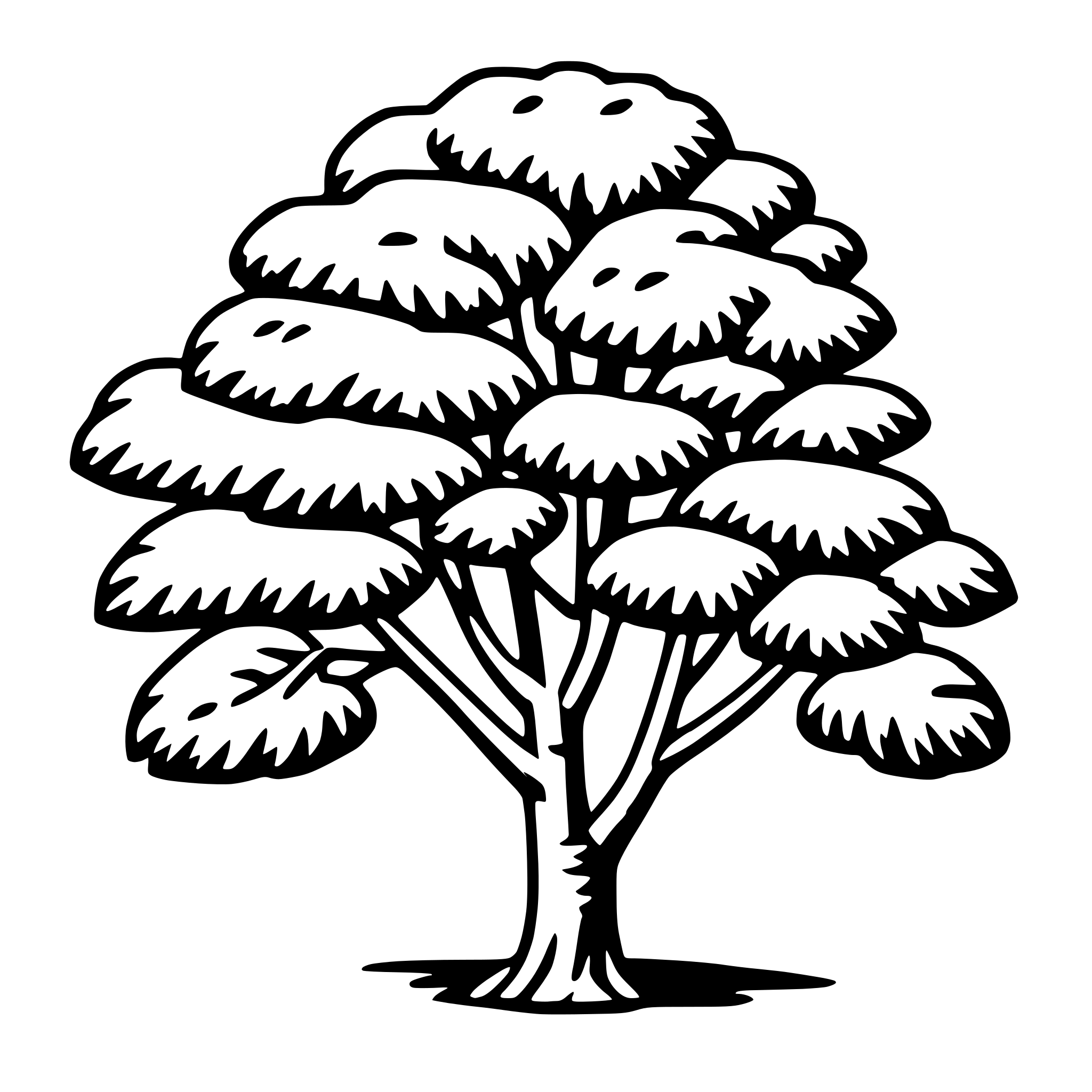 AI-generated SVG of a acacia tree